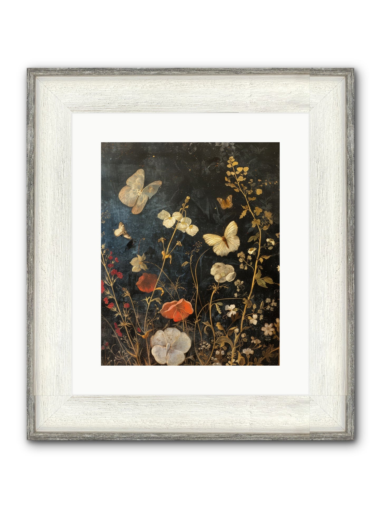 Austen's Garden Framed Print - Driftwood White 12x15