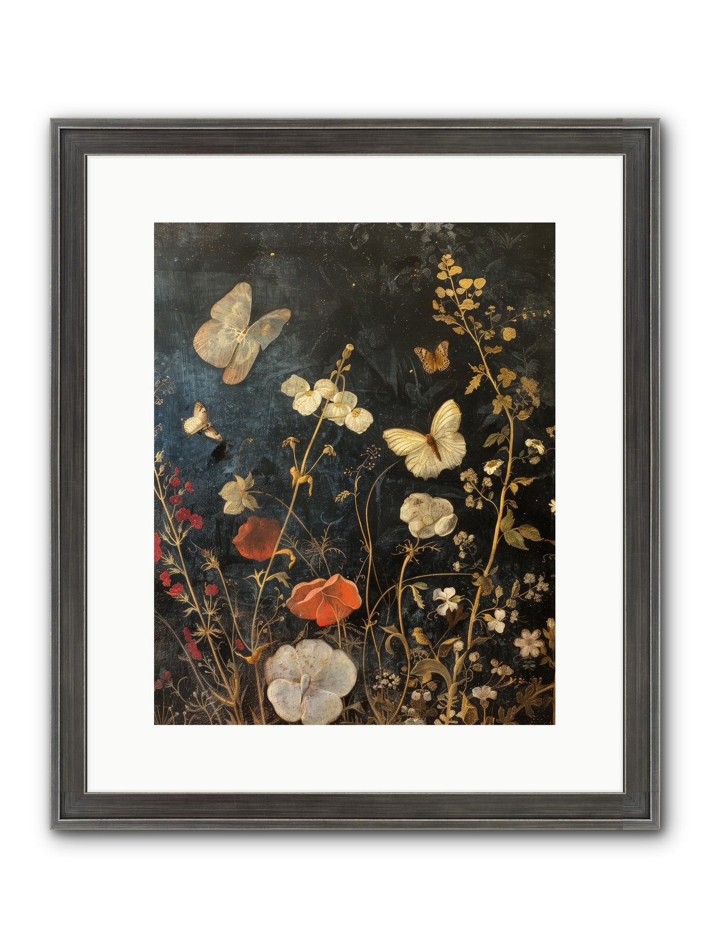 Austen's Garden Framed Print - Slimwoods Black/Silver 12x15