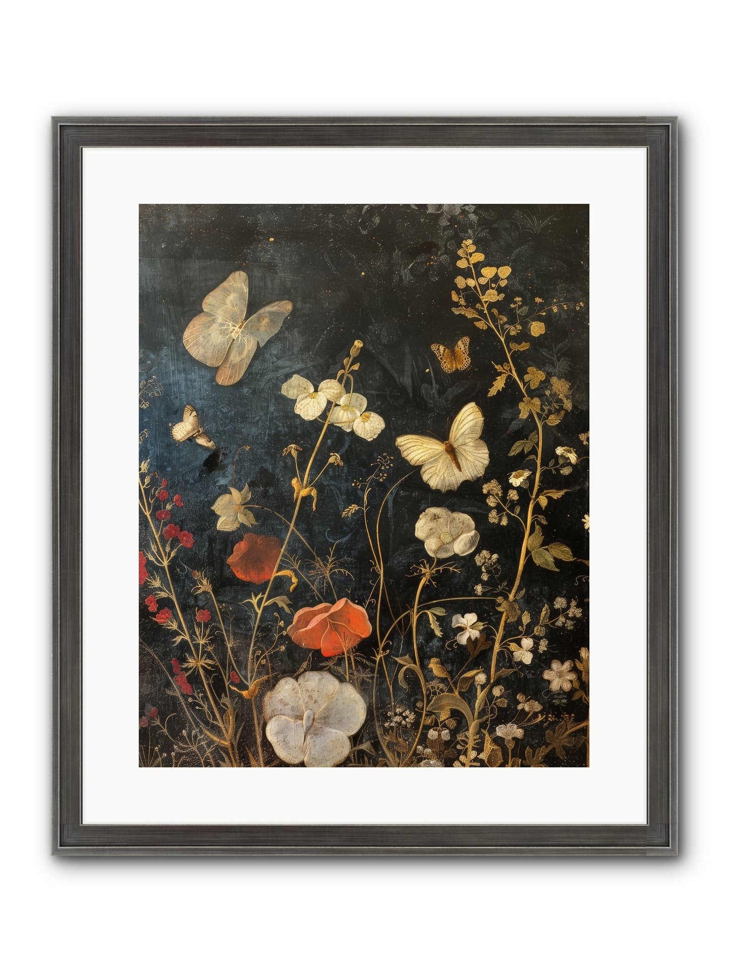 Austen's Garden Framed Print - Slimwoods Black/Silver 16x20