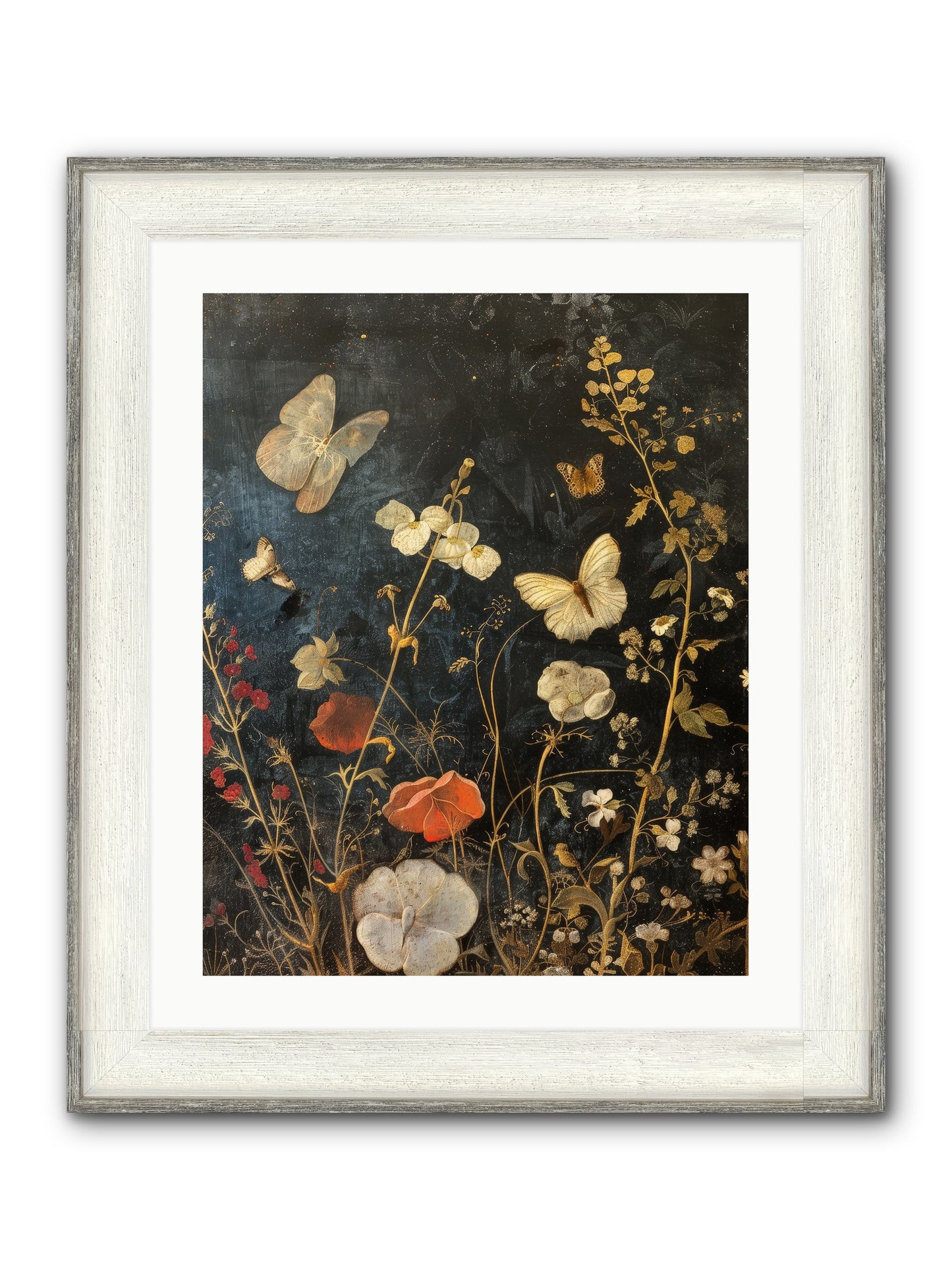 Austen's Garden Framed Print - Driftwood White 20x25