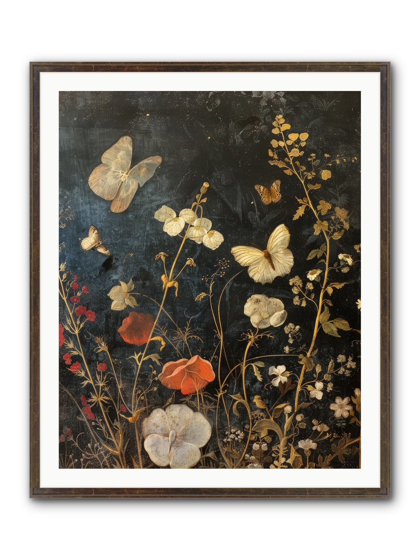Austen's Garden Framed Print - Slimwoods Black/Gold 32x40