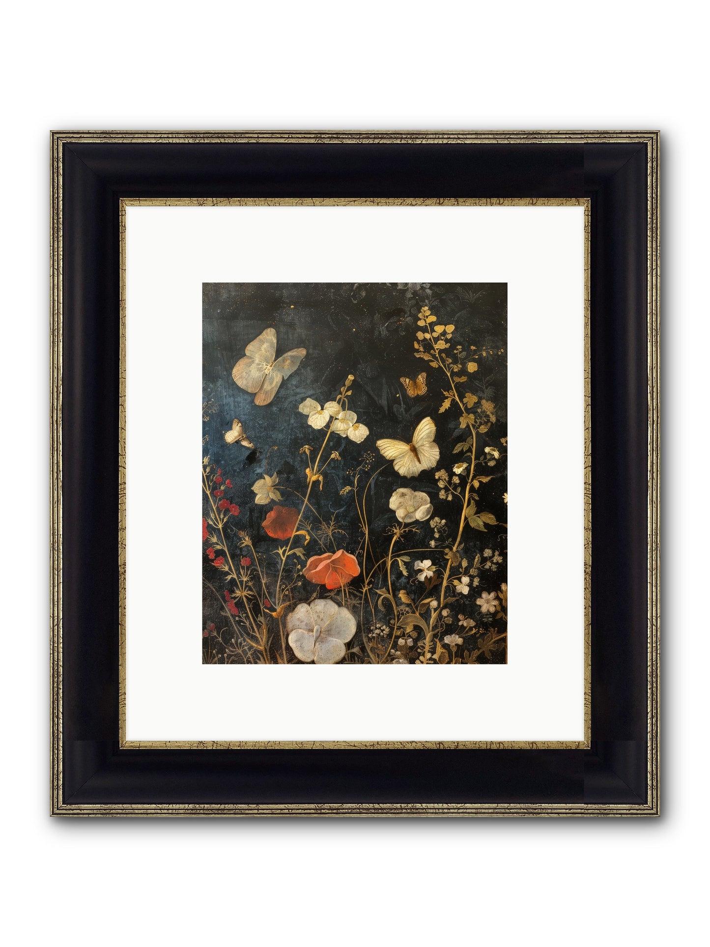 Austen's Garden Framed Print - Black & Gold 8x10