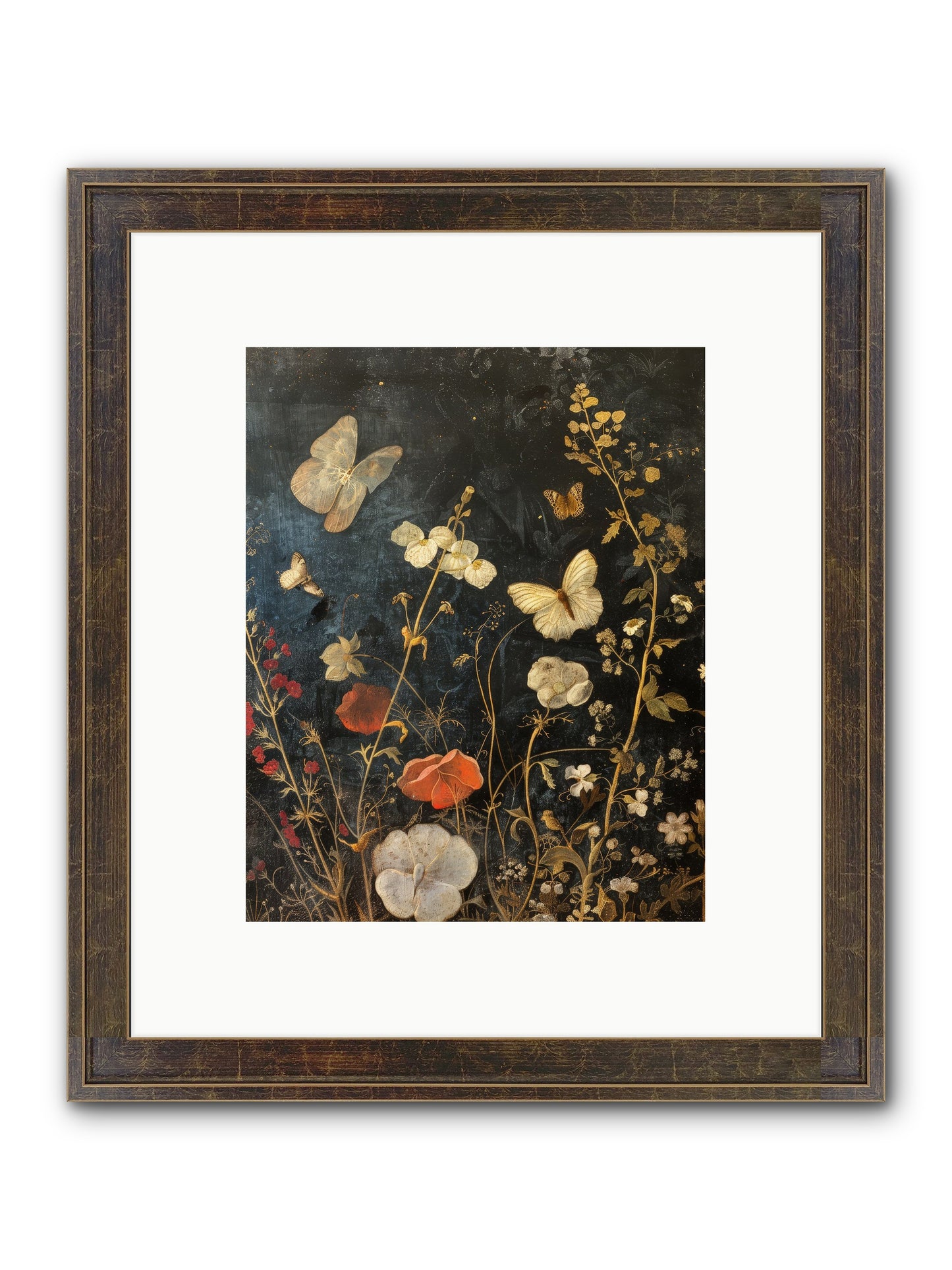 Austen's Garden Framed Print - Slimwoods Black/Gold 8x10