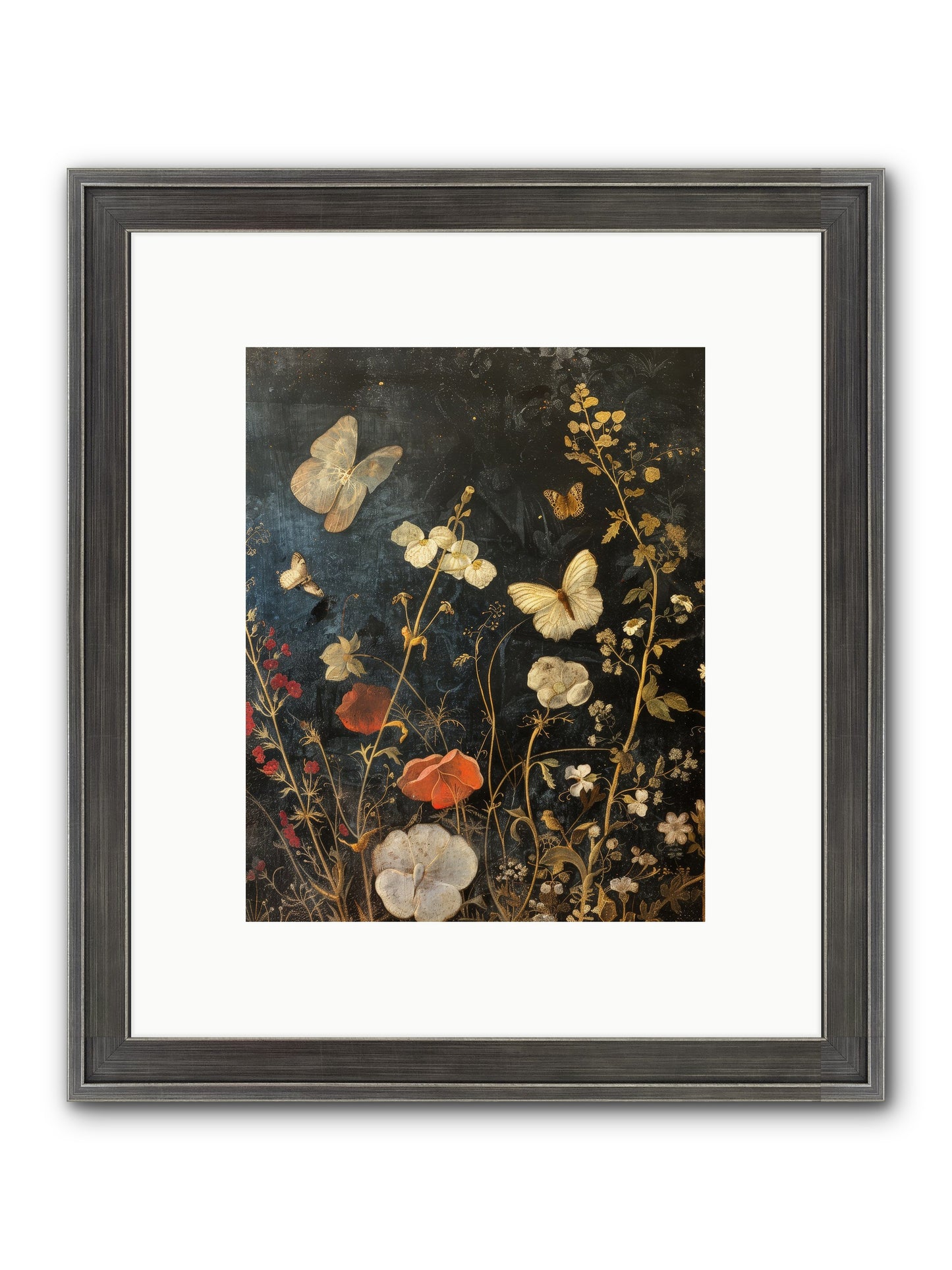 Austen's Garden Framed Print - Slimwoods Black/Silver 8x10