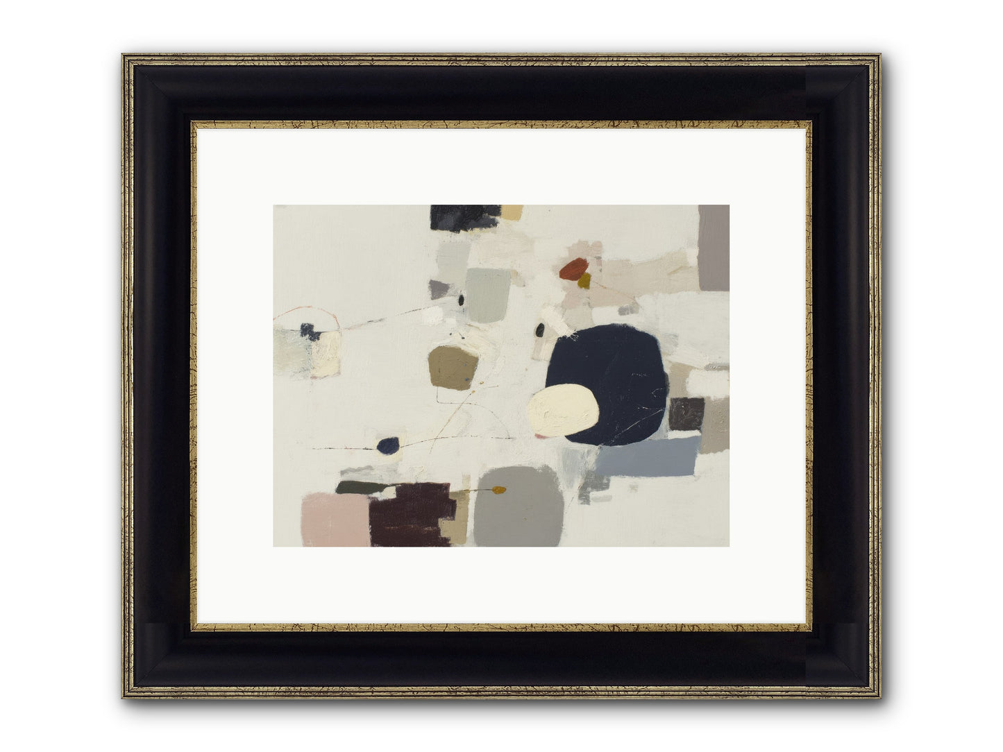 Awakened Sentiments Framed Print - Black & Gold 12x9
