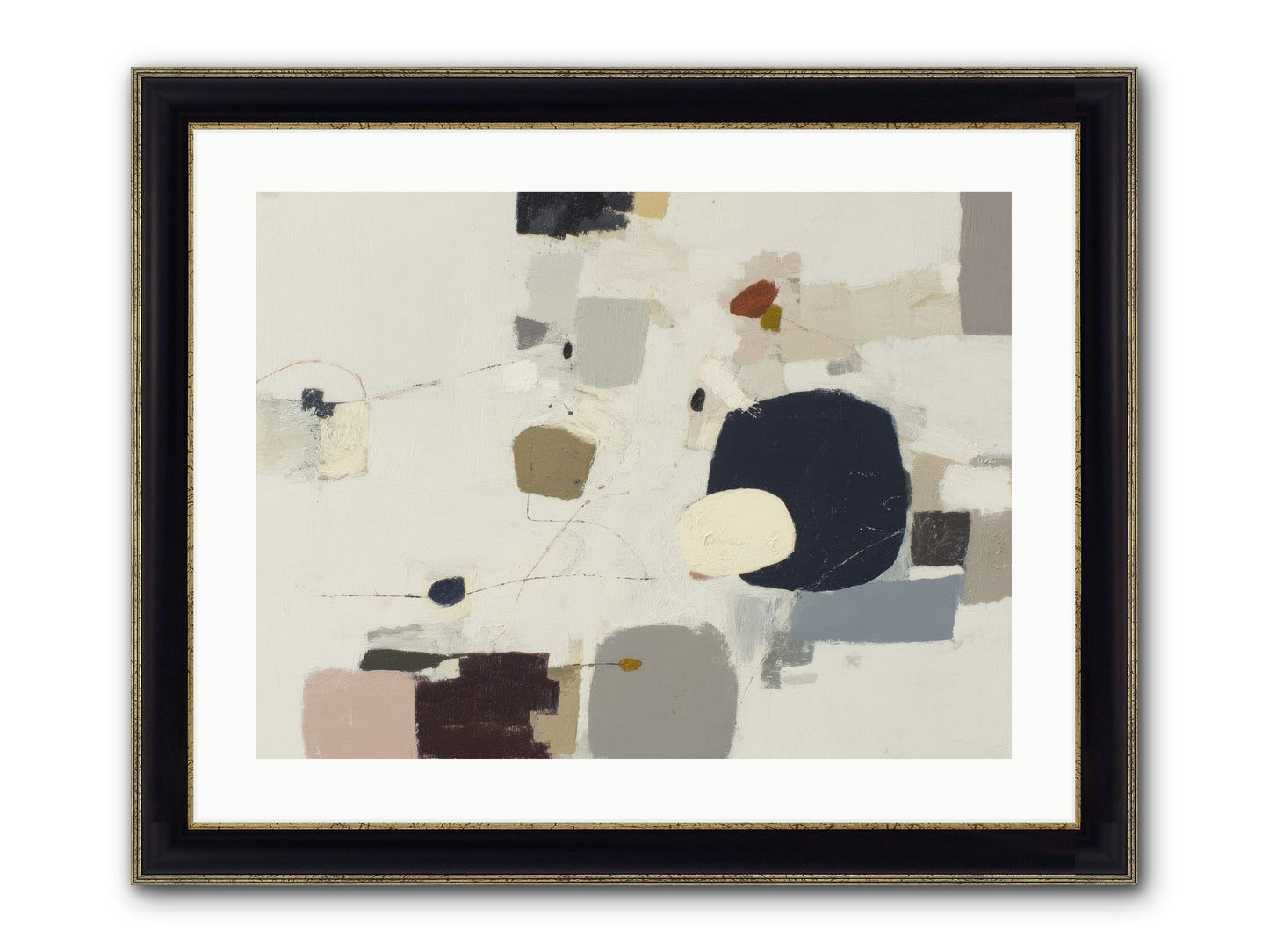 Awakened Sentiments Framed Print - Black & Gold 24x18