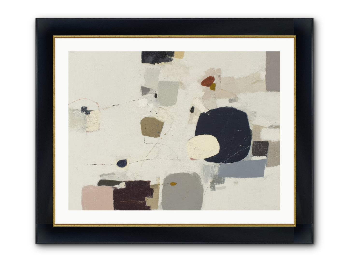 Awakened Sentiments Framed Print - Wide Black w/Gold 32x24
