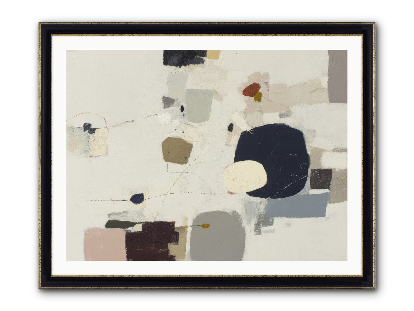 Awakened Sentiments Framed Print - Black & Gold 40x30