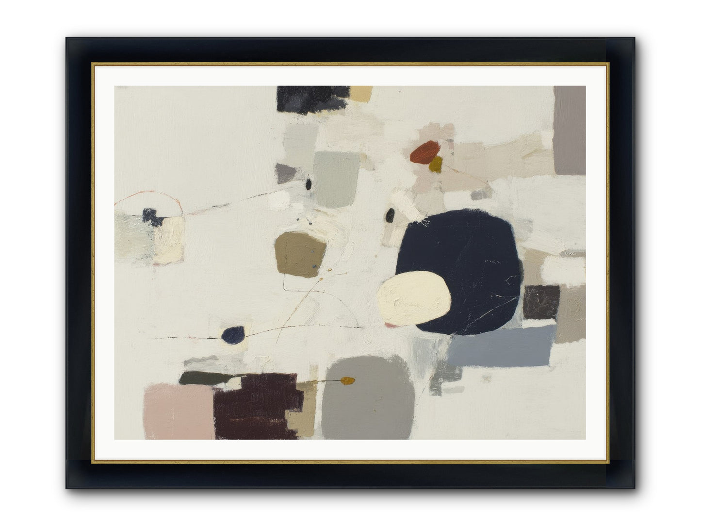 Awakened Sentiments Framed Print - Wide Black w/Gold 48x36
