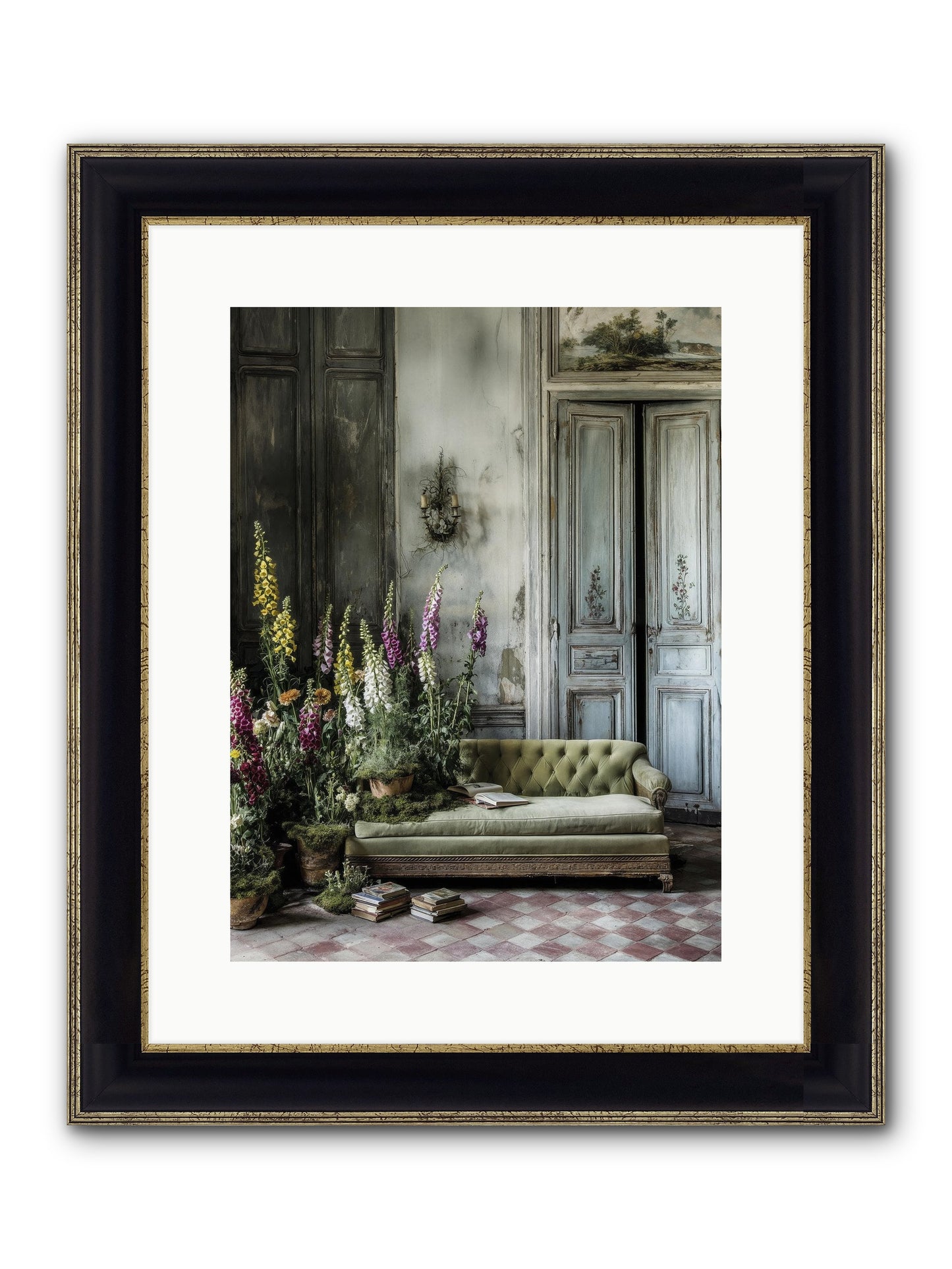 Awakened Framed Print - Black & Gold 12x16