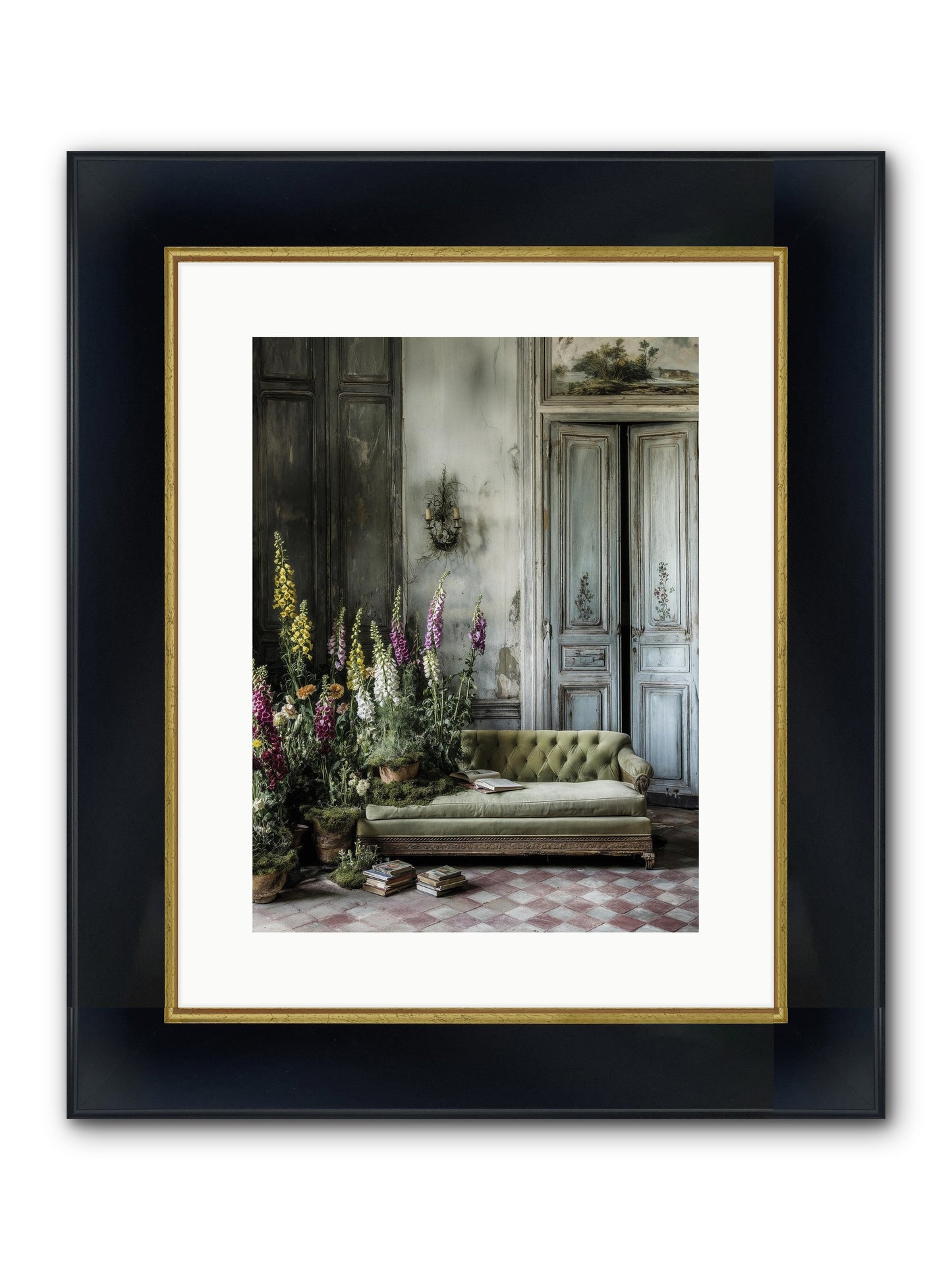 Awakened Framed Print - Wide Black w/Gold 12x16