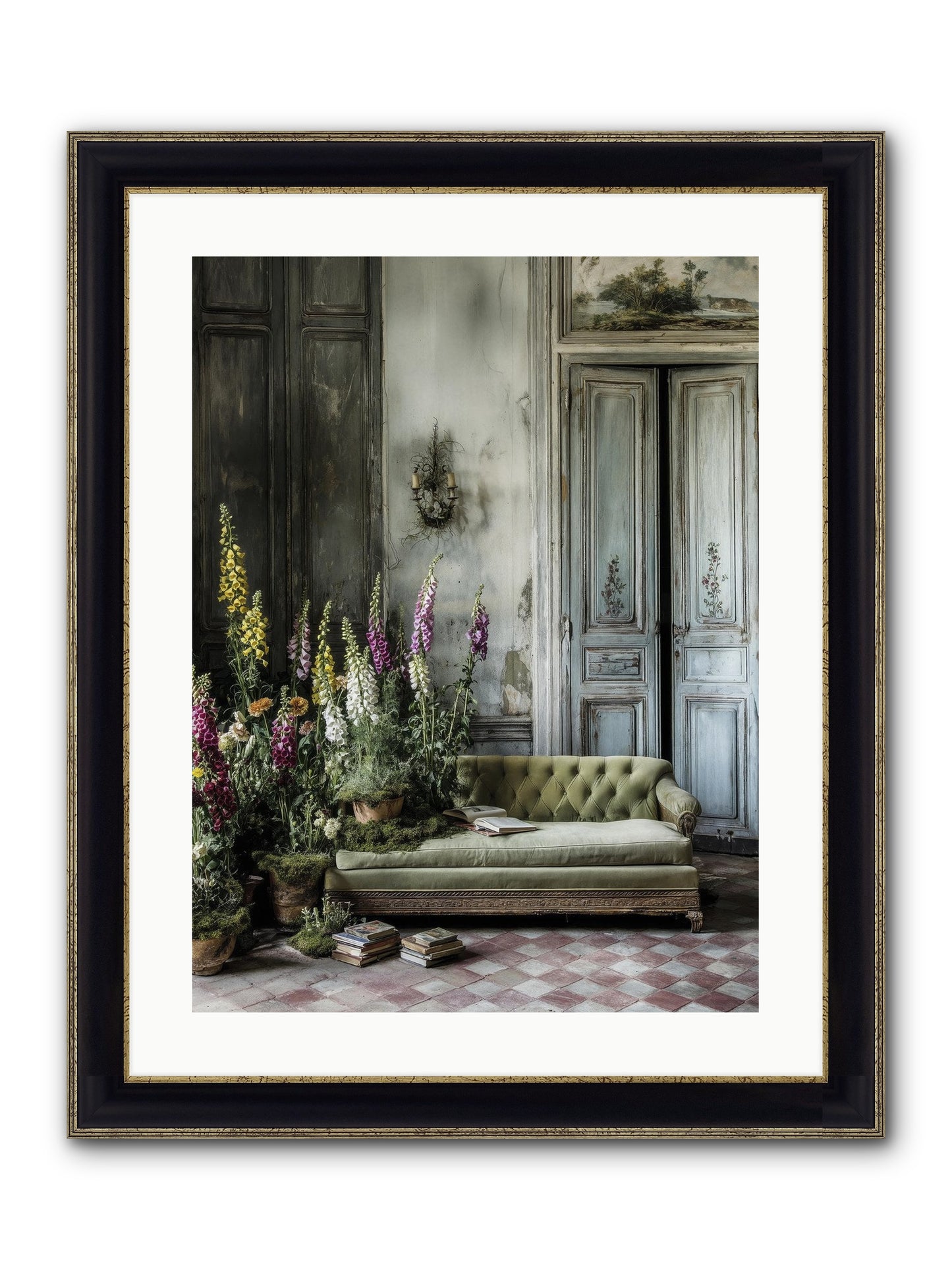 Awakened Framed Print - Black & Gold 18x24