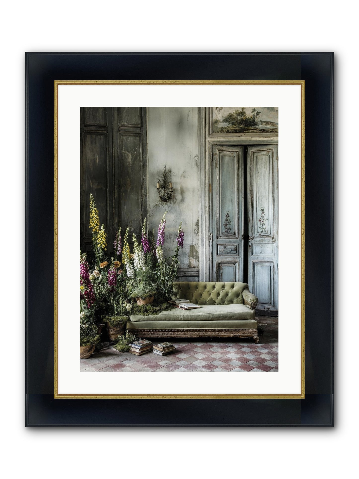 Awakened Framed Print - Wide Black w/Gold 18x24