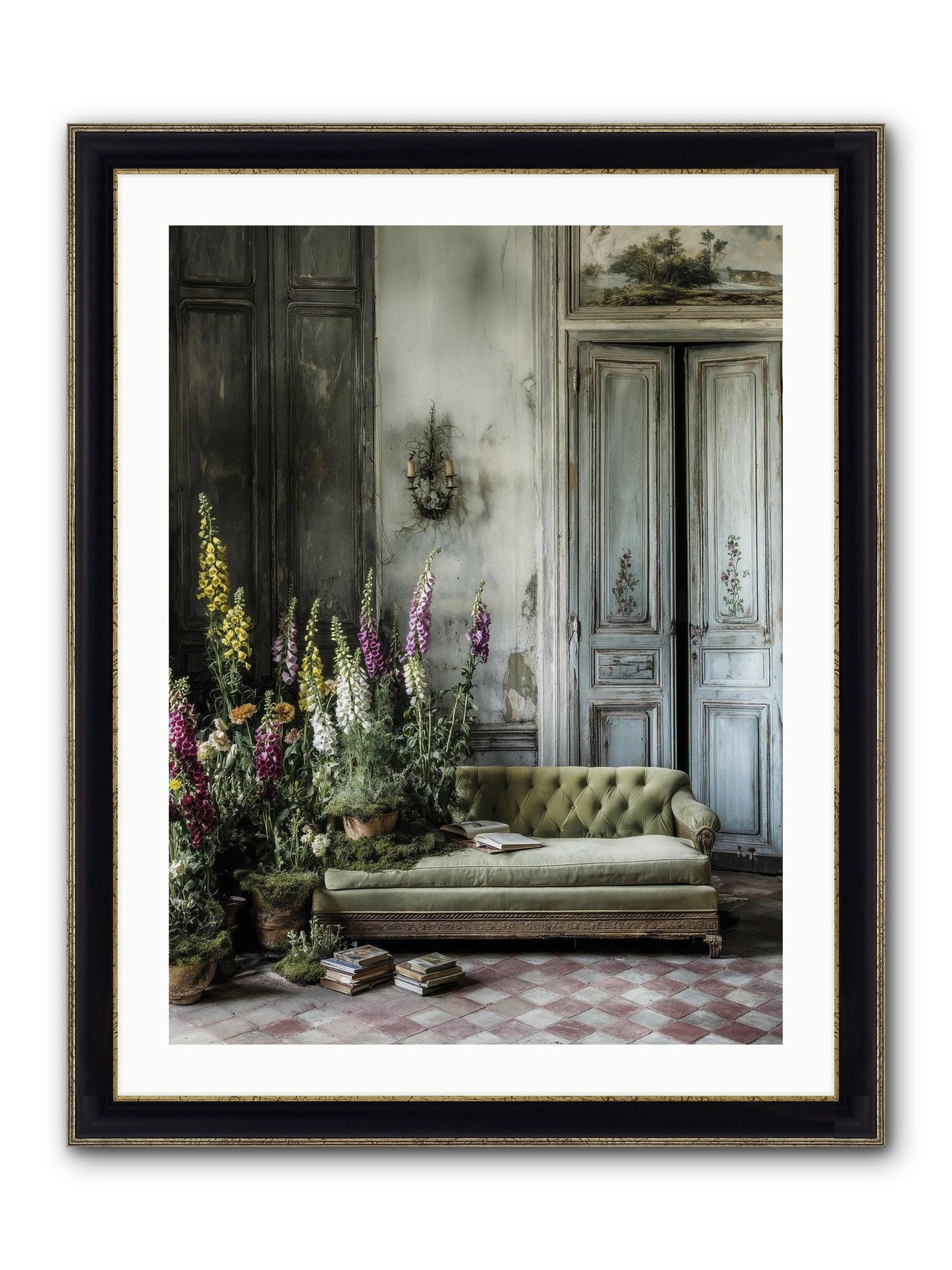 Awakened Framed Print - Black & Gold 24x32