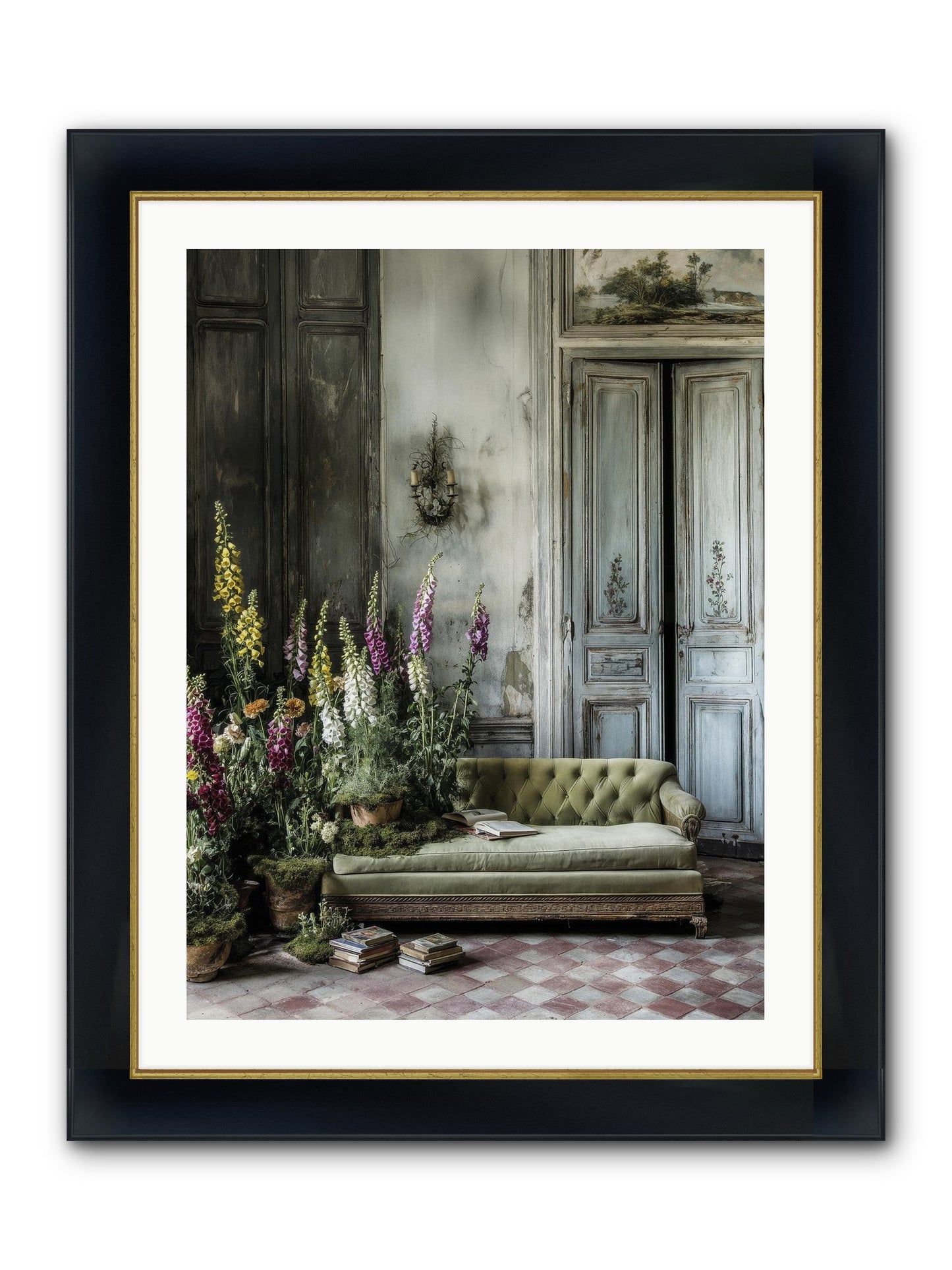 Awakened Framed Print - Wide Black w/Gold 24x32