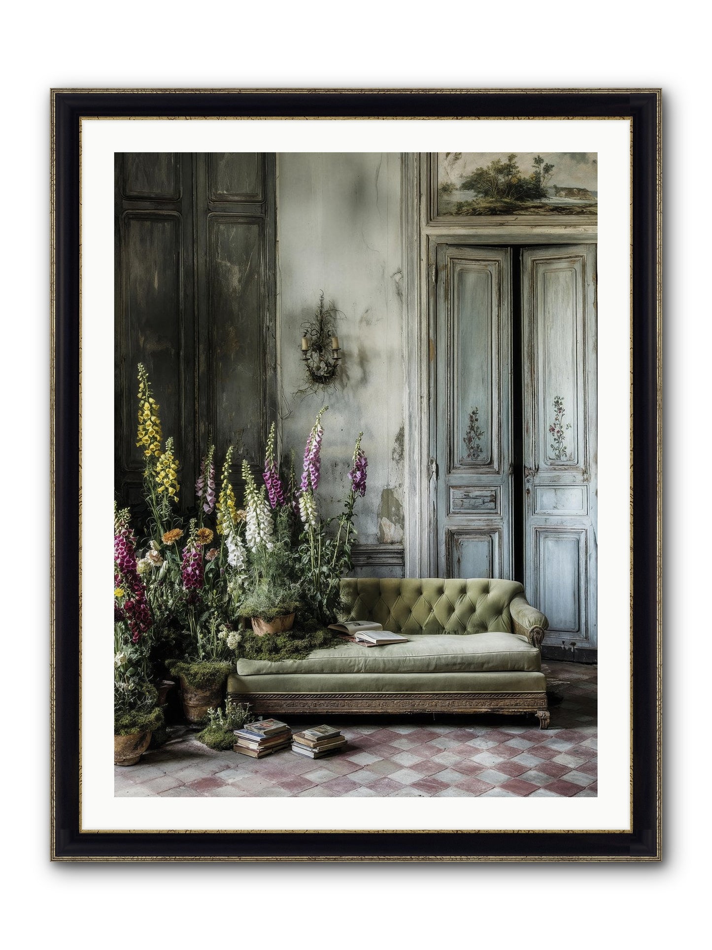 Awakened Framed Print - Black & Gold 30x40