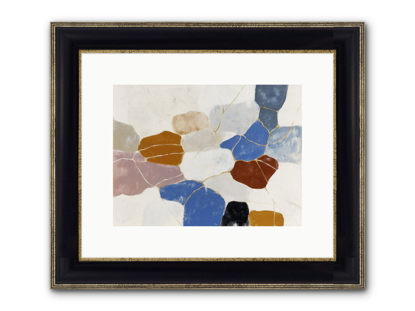 Azure Framed Print - Black & Gold 12x9