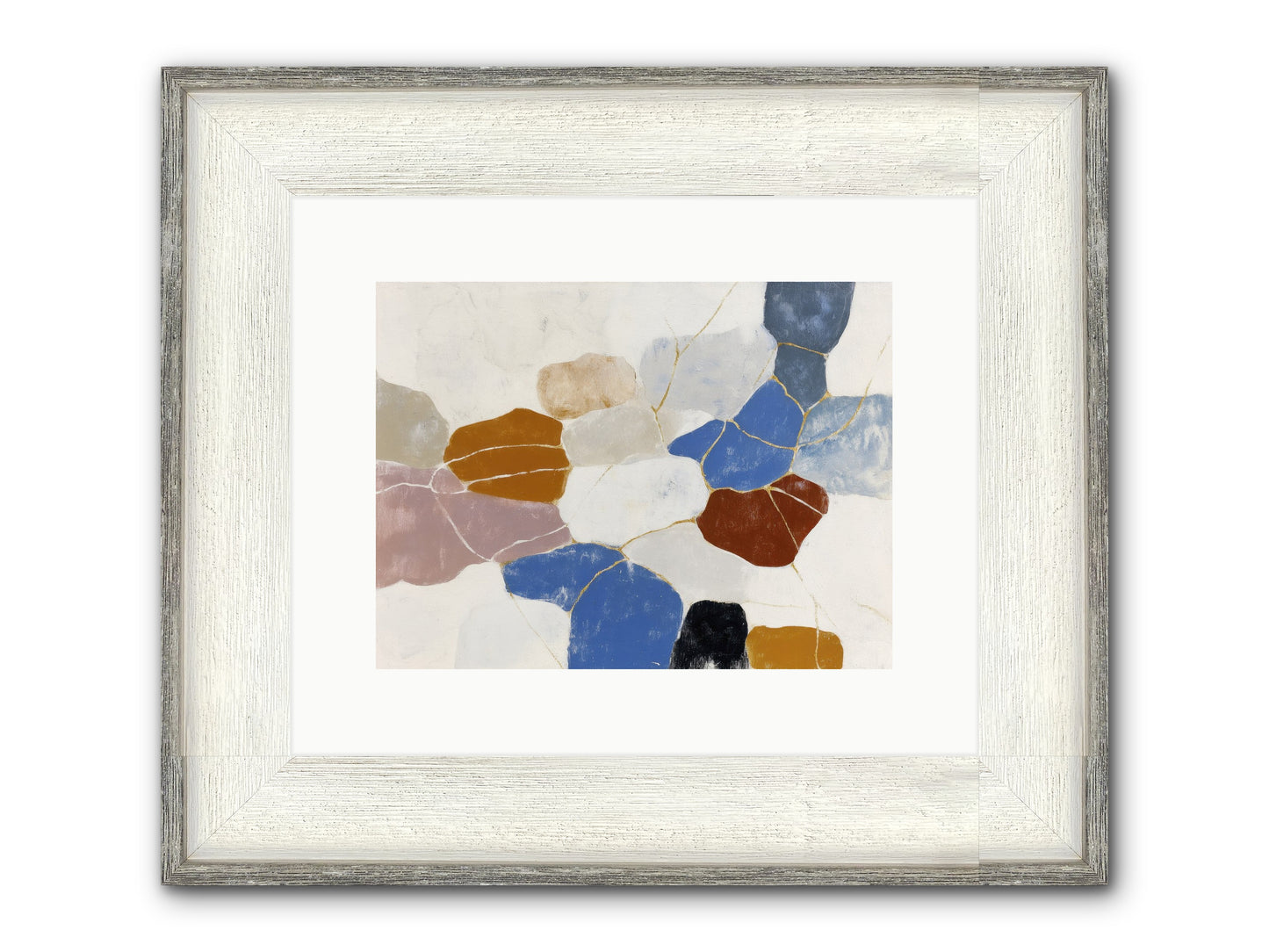 Azure Framed Print - Driftwood White 12x9
