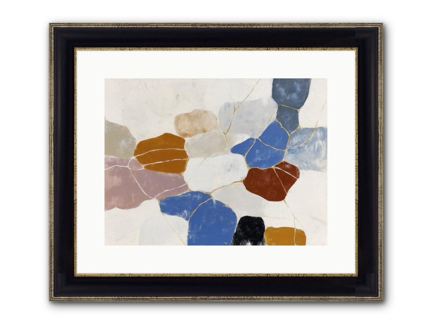 Azure Framed Print - Black & Gold 16x12