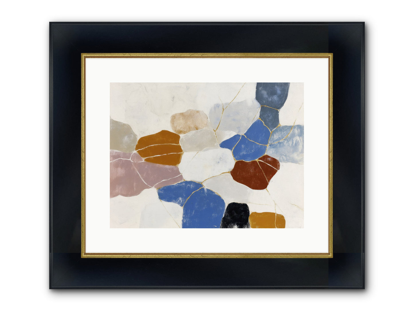 Azure Framed Print - Wide Black w/Gold 16x12