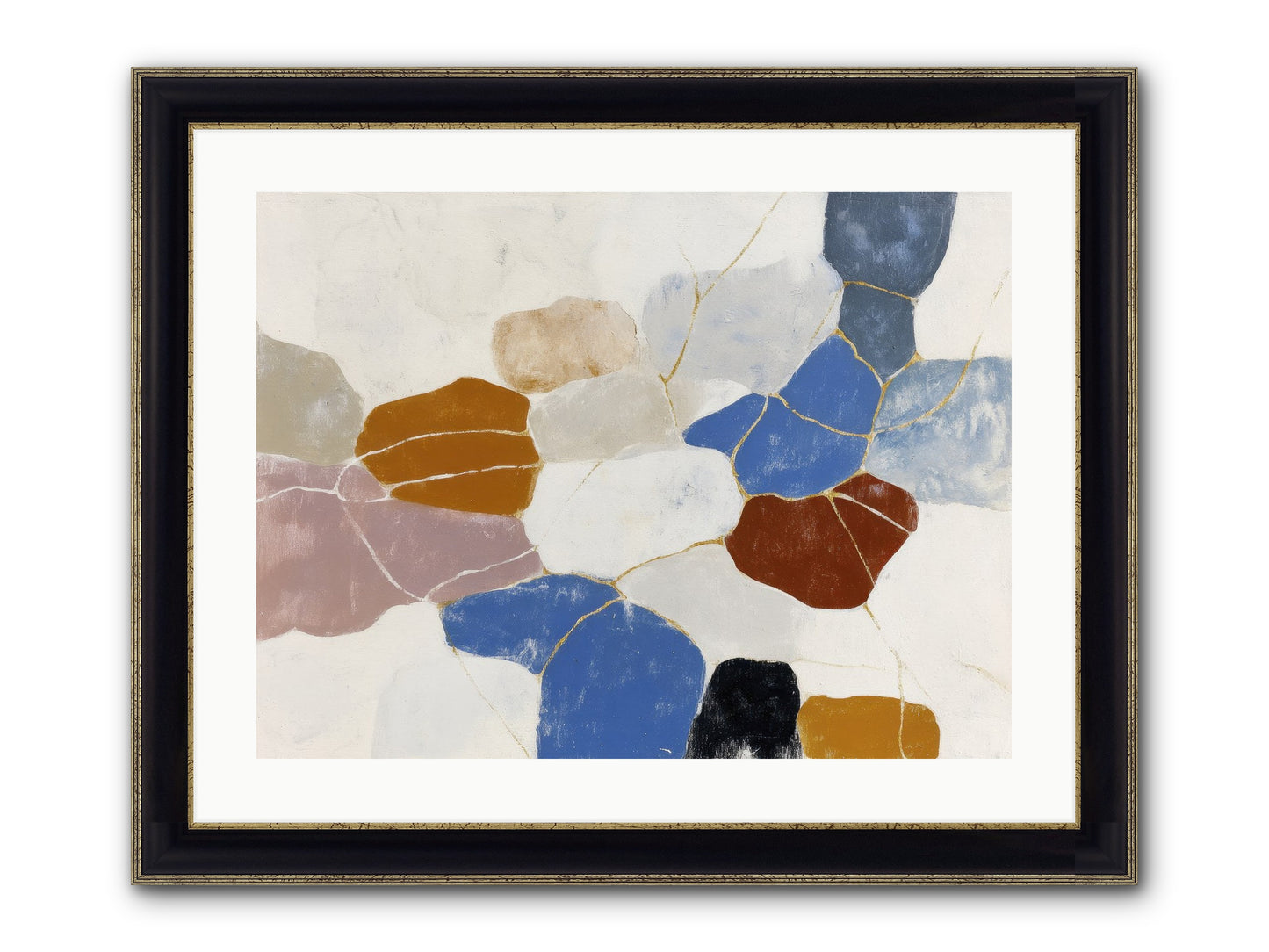 Azure Framed Print - Black & Gold 24x18