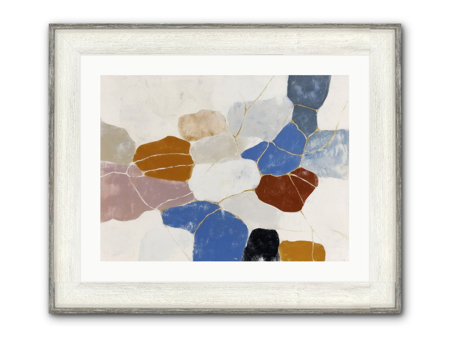 Azure Framed Print - Driftwood White 24x18