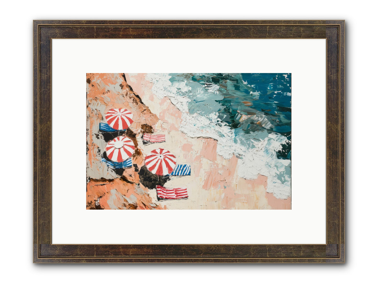 Azure Afternoons Framed Print - Slimwoods Black/Gold 12x8