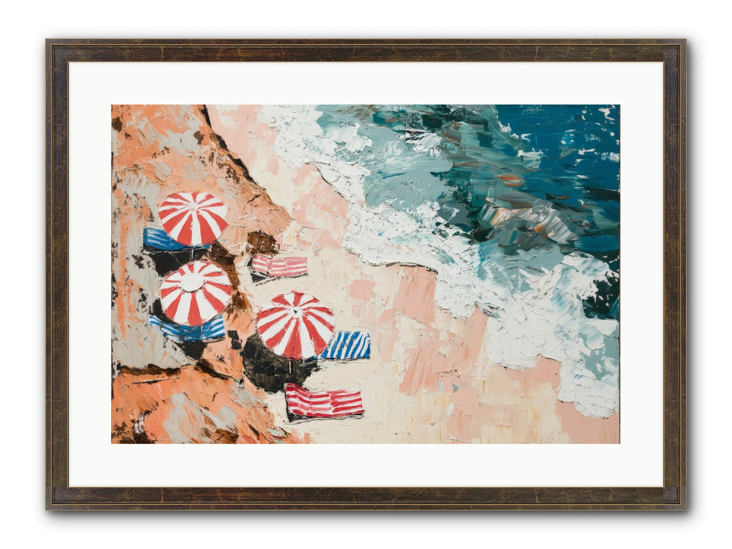 Azure Afternoons Framed Print - Slimwoods Black/Gold 24x16