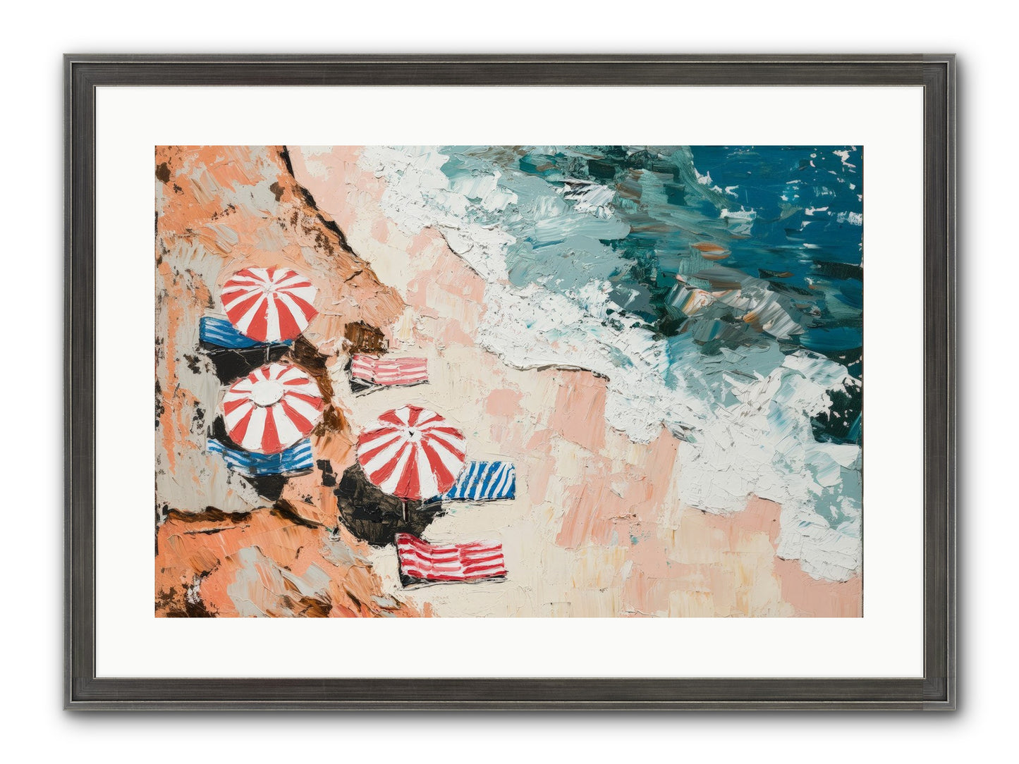 Azure Afternoons Framed Print - Slimwoods Black/Silver 24x16