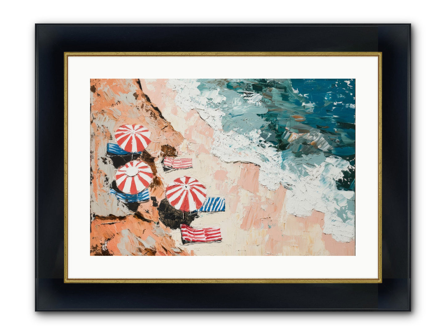 Azure Afternoons Framed Print - Wide Black w/Gold 24x16