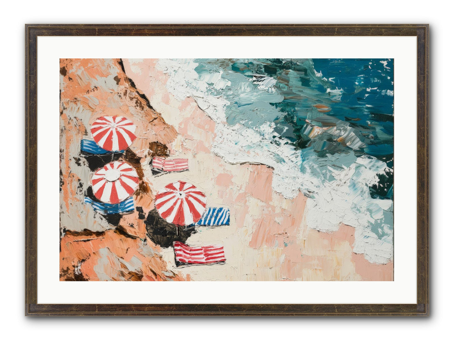 Azure Afternoons Framed Print - Slimwoods Black/Gold 30x20