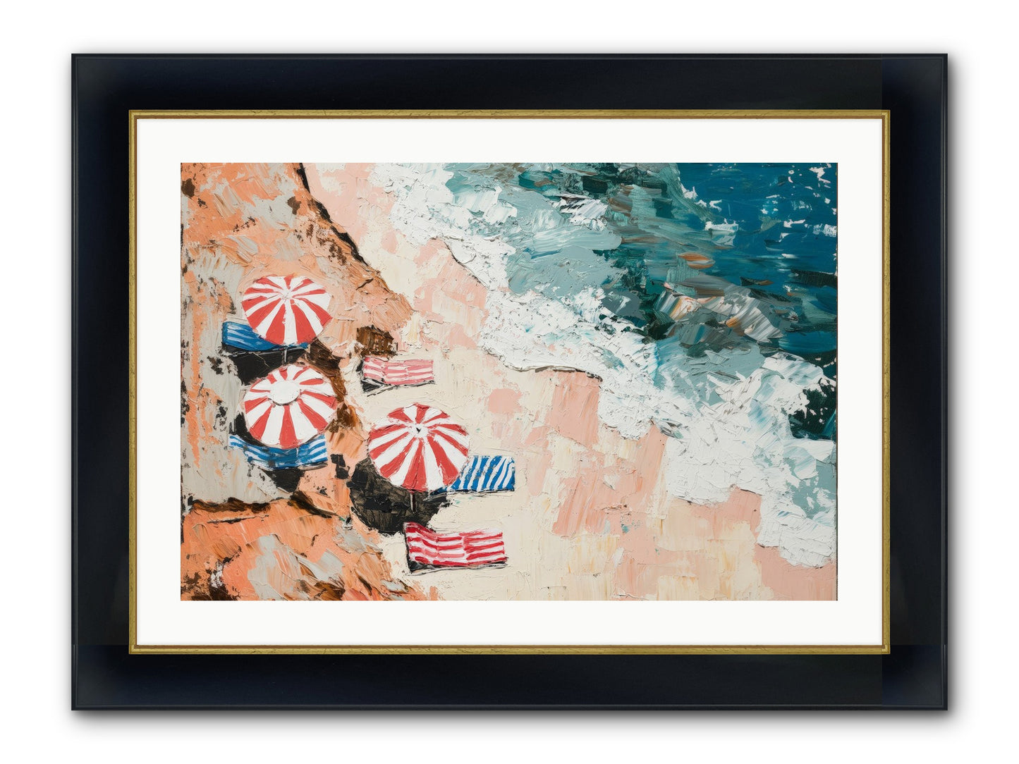 Azure Afternoons Framed Print - Wide Black w/Gold 30x20