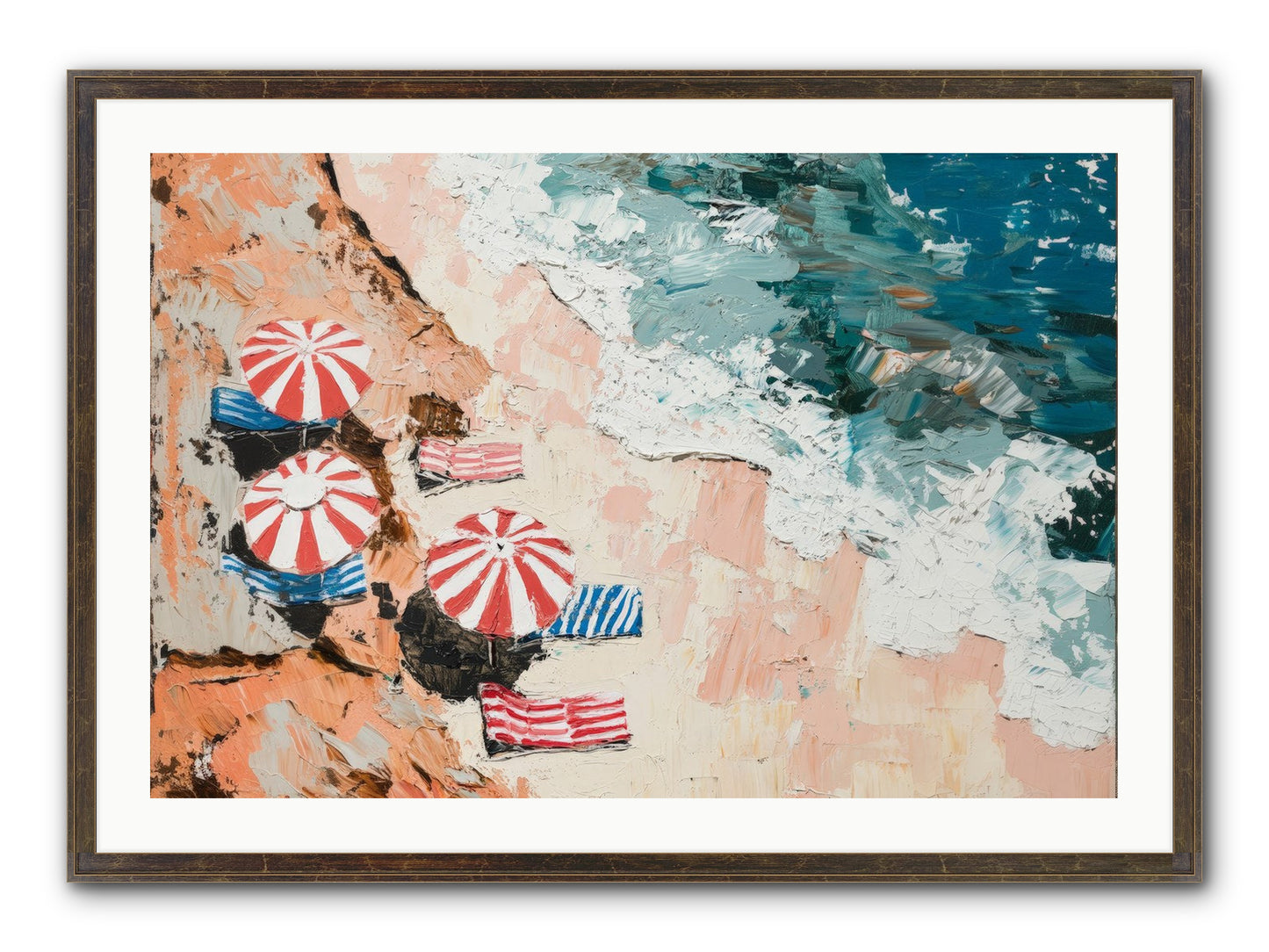 Azure Afternoons Framed Print - Slimwoods Black/Gold 36x24