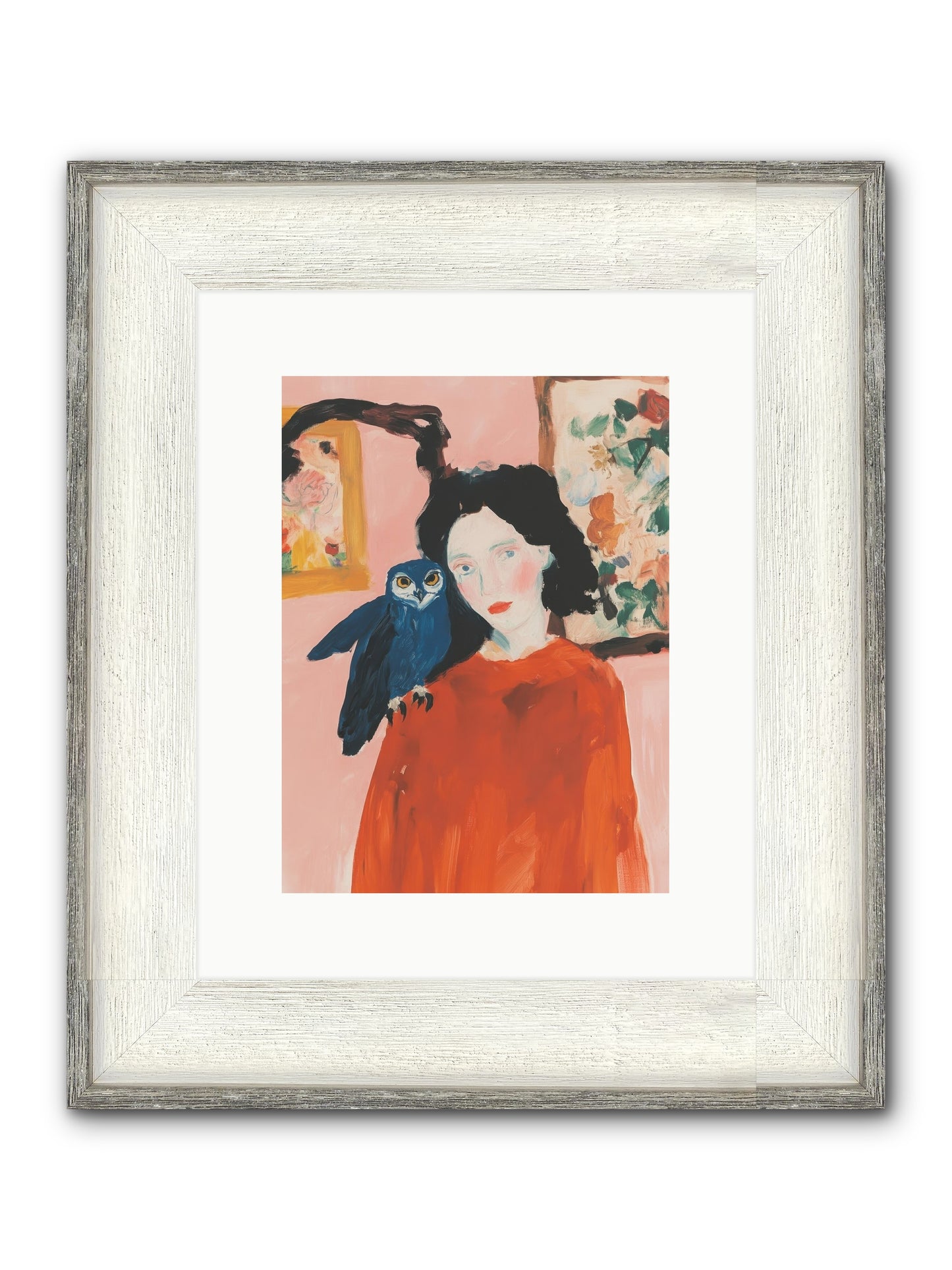 Azure Messenger Framed Print - Driftwood White 9x12