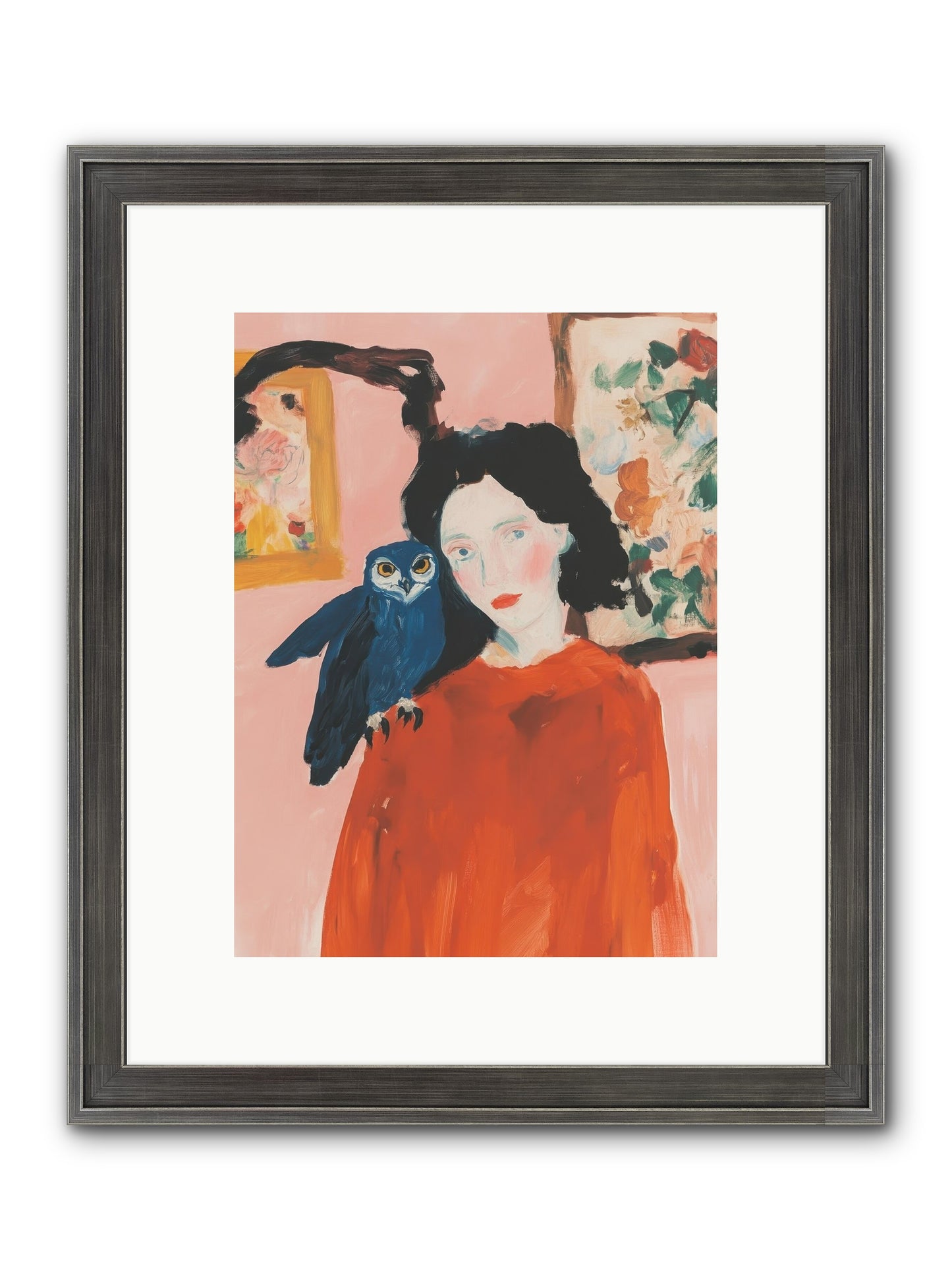 Azure Messenger Framed Print - Slimwoods Black/Silver 9x12