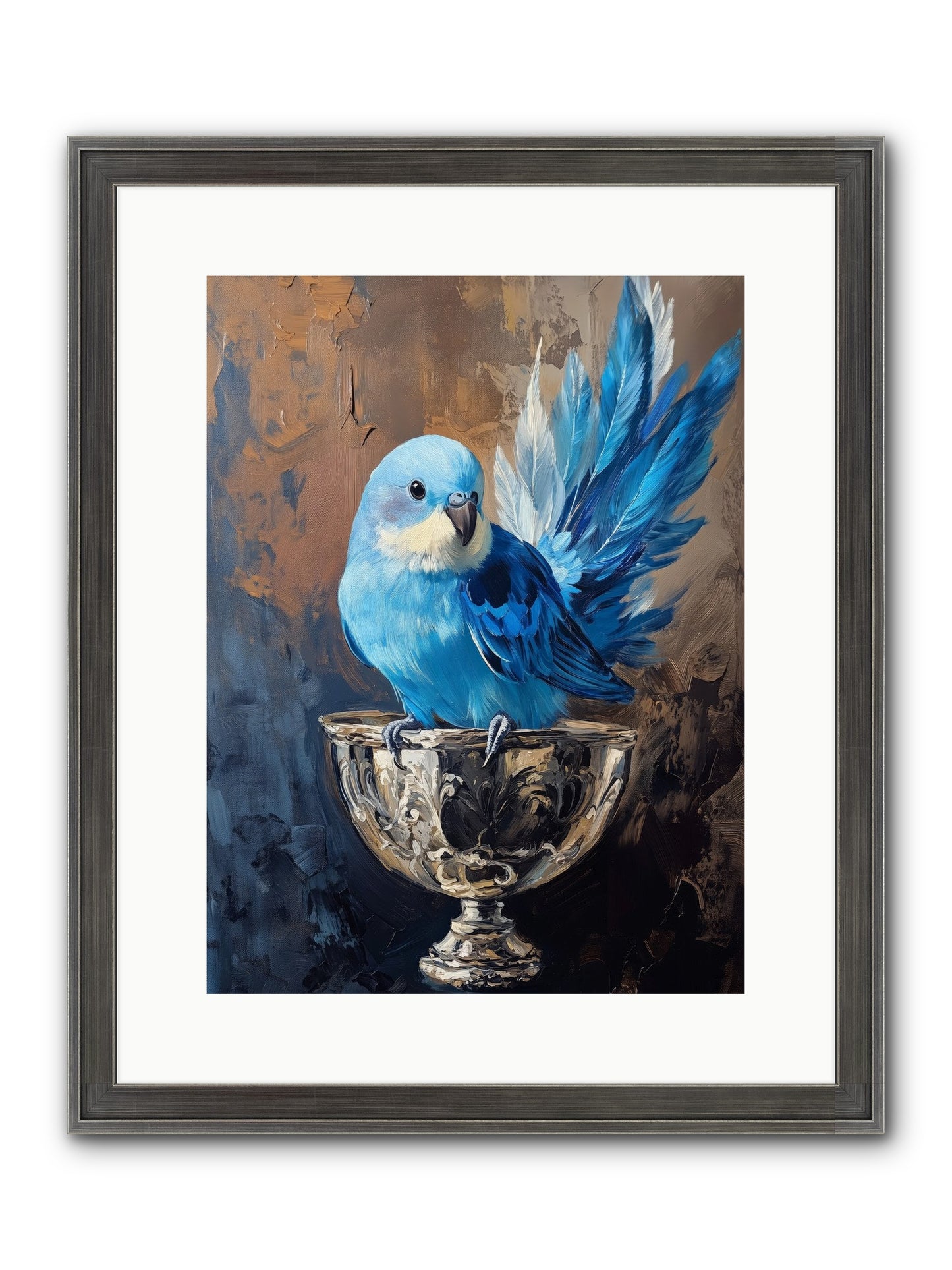 Azure Serenade Framed Print - Slimwoods Black/Silver 12x16