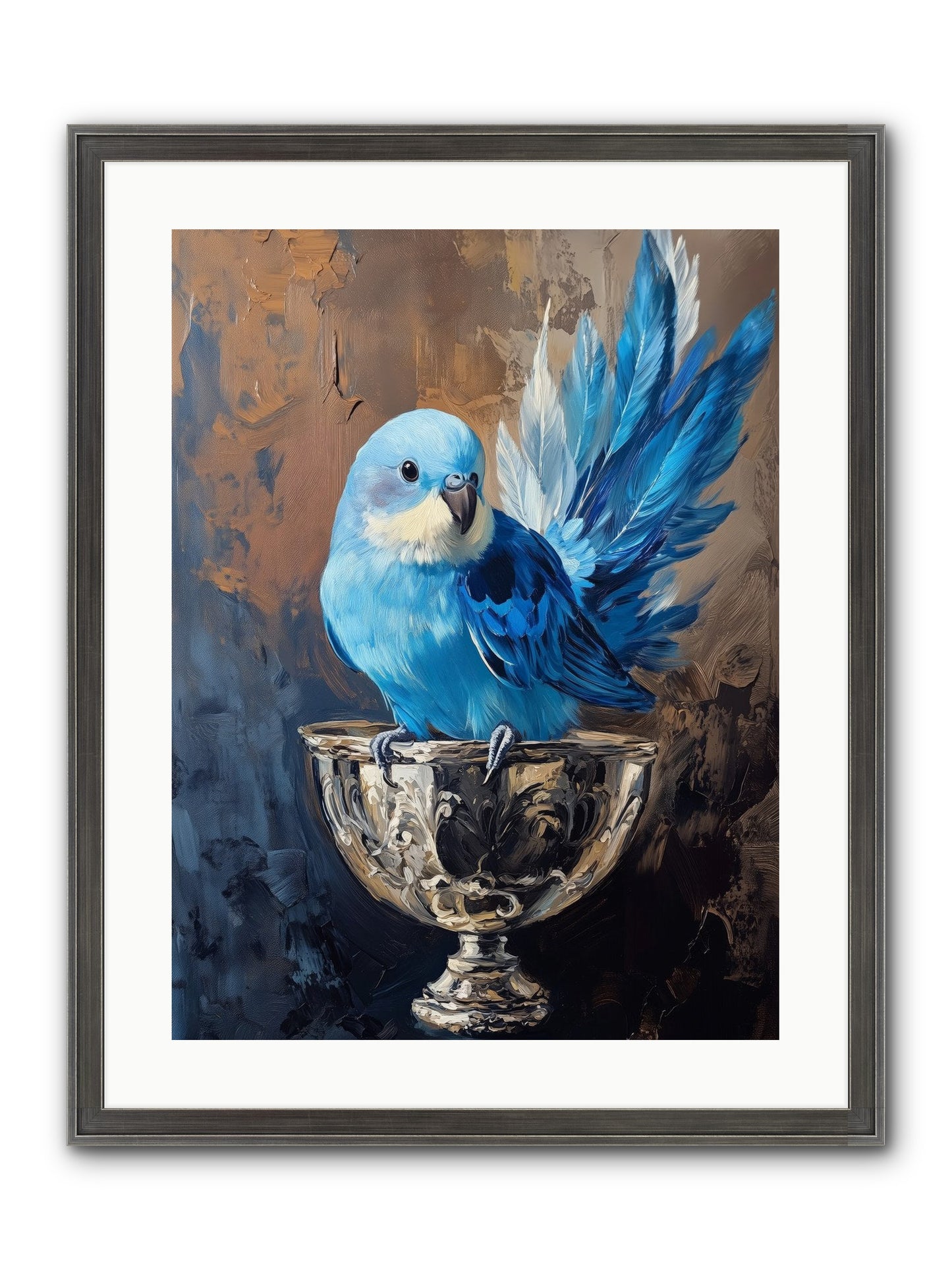 Azure Serenade Framed Print - Slimwoods Black/Silver 18x24