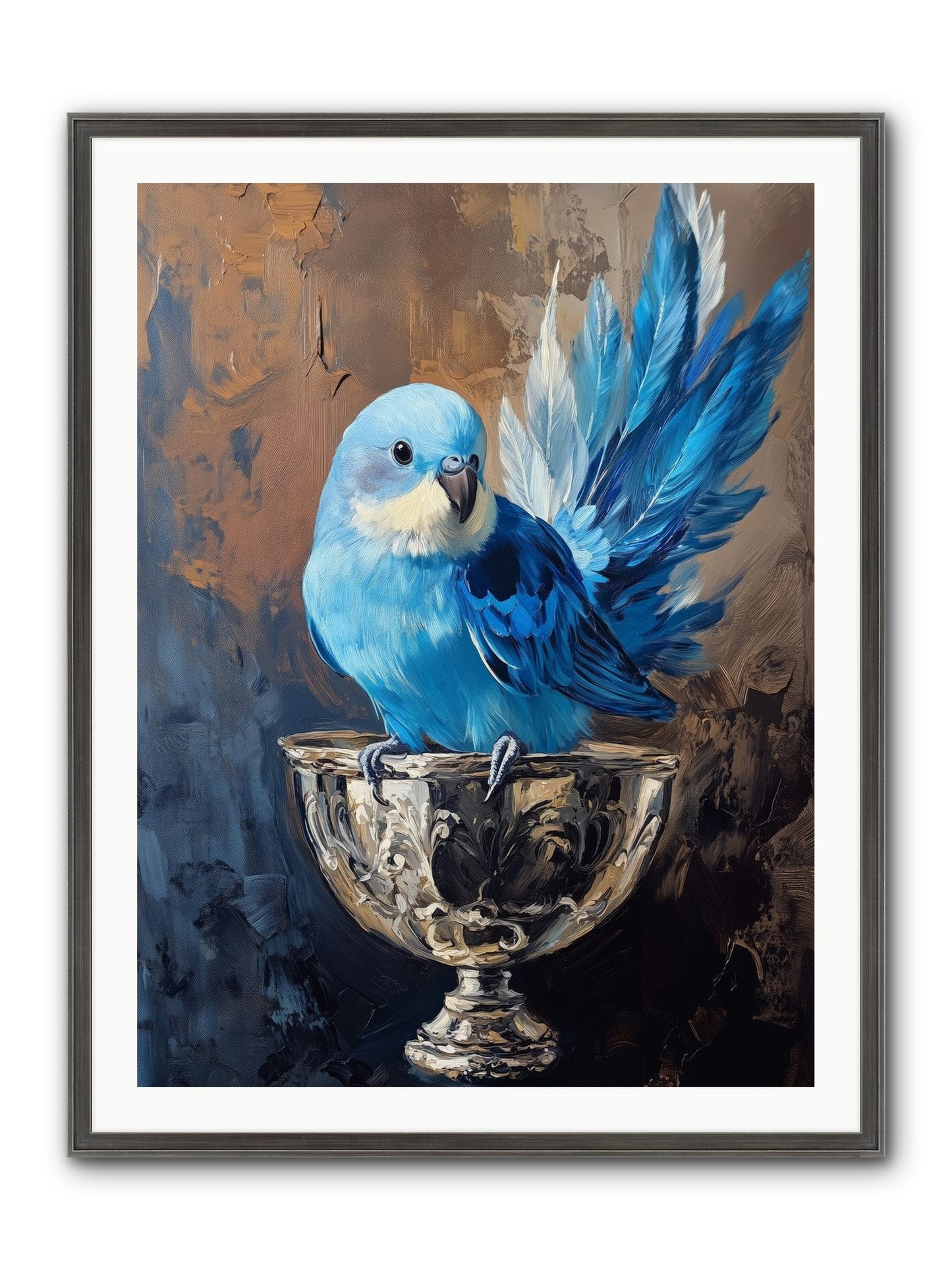 Azure Serenade Framed Print - Slimwoods Black/Silver 30x40