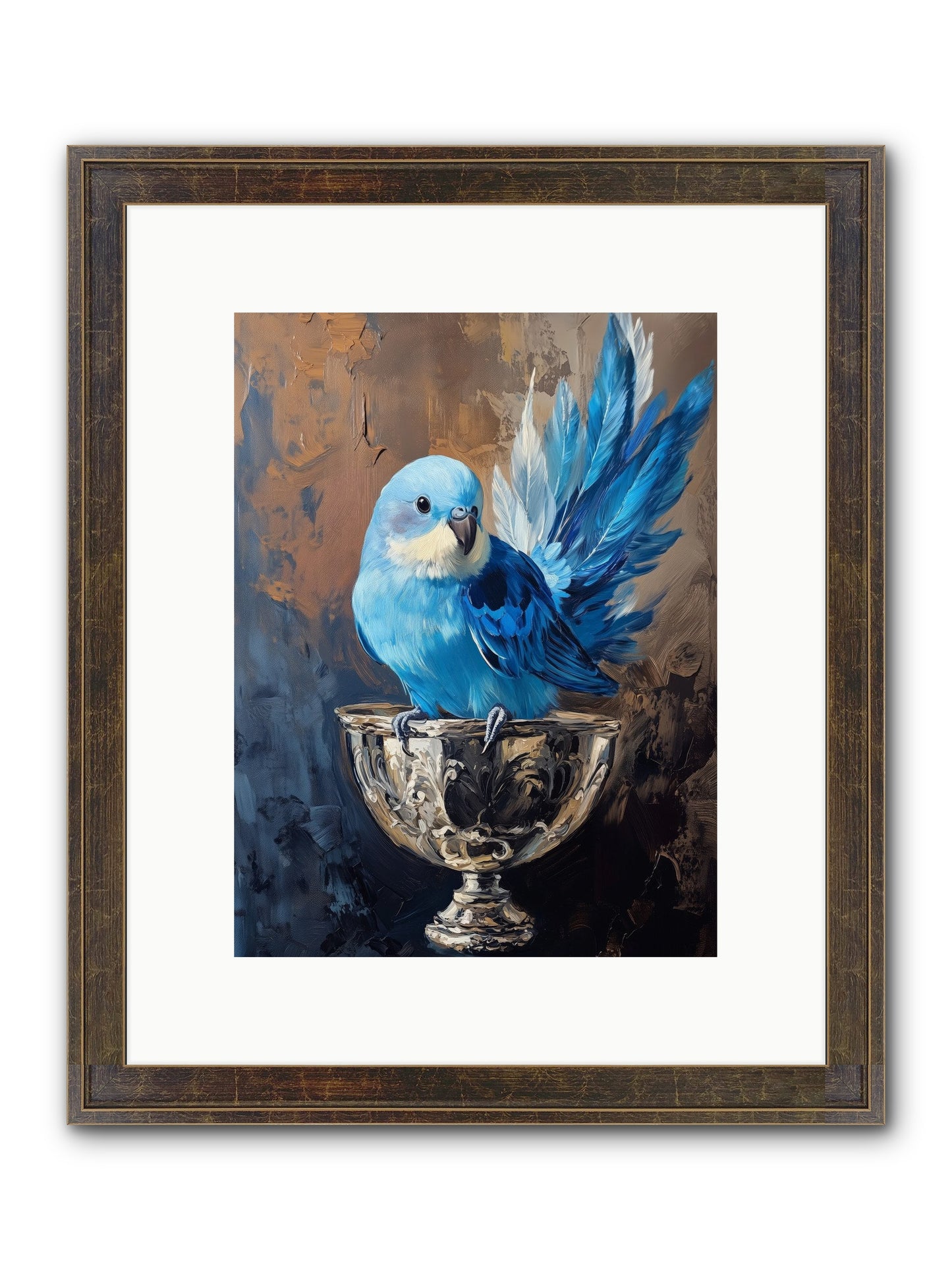 Azure Serenade Framed Print - Slimwoods Black/Gold 9x12