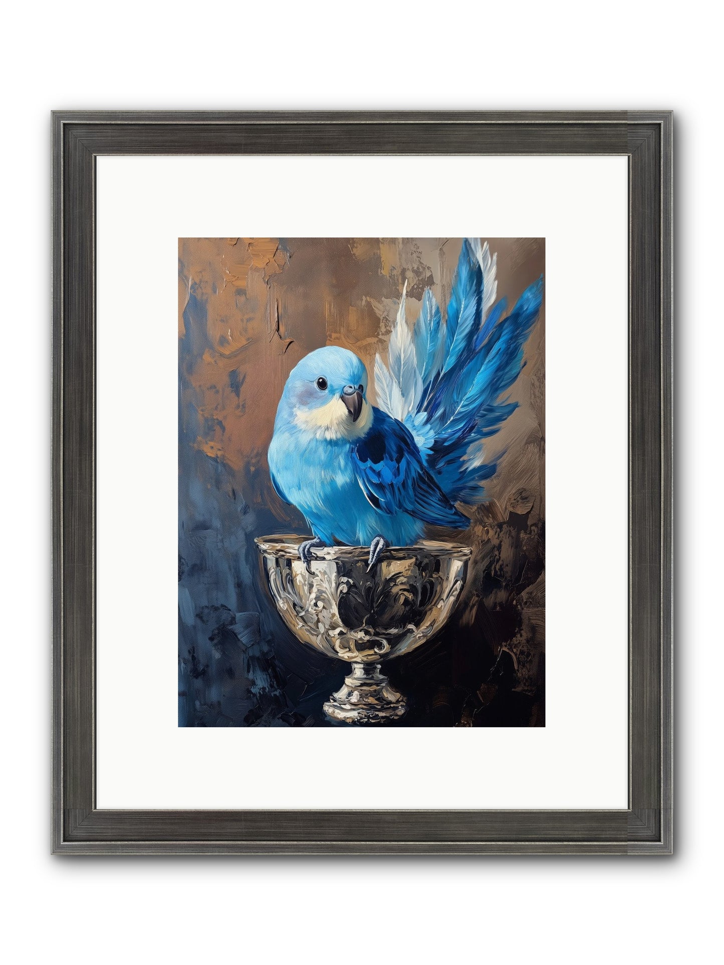 Azure Serenade Framed Print - Slimwoods Black/Silver 9x12