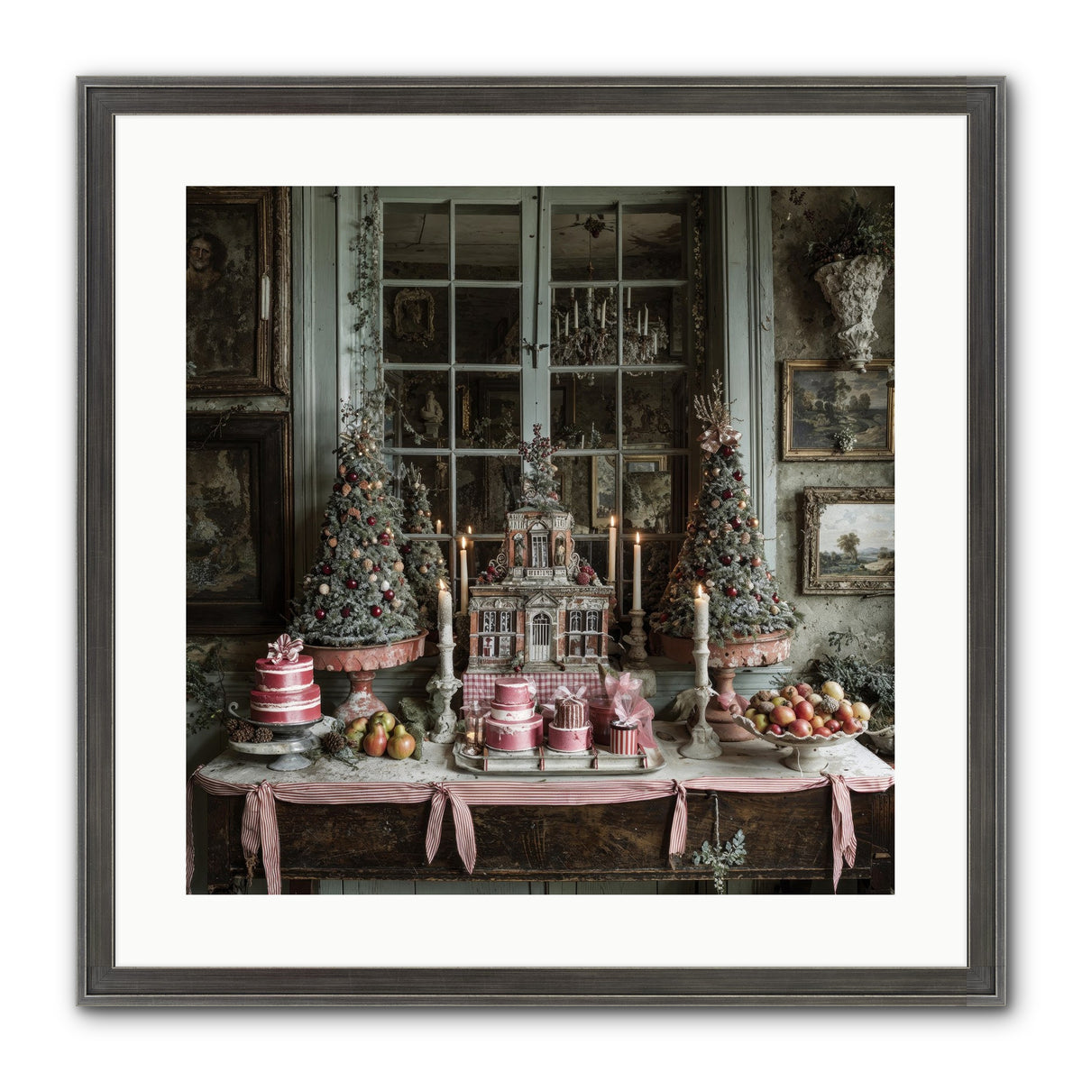Backstage At The North Pole Framed Print - Slimwoods Black/Silver 20x20
