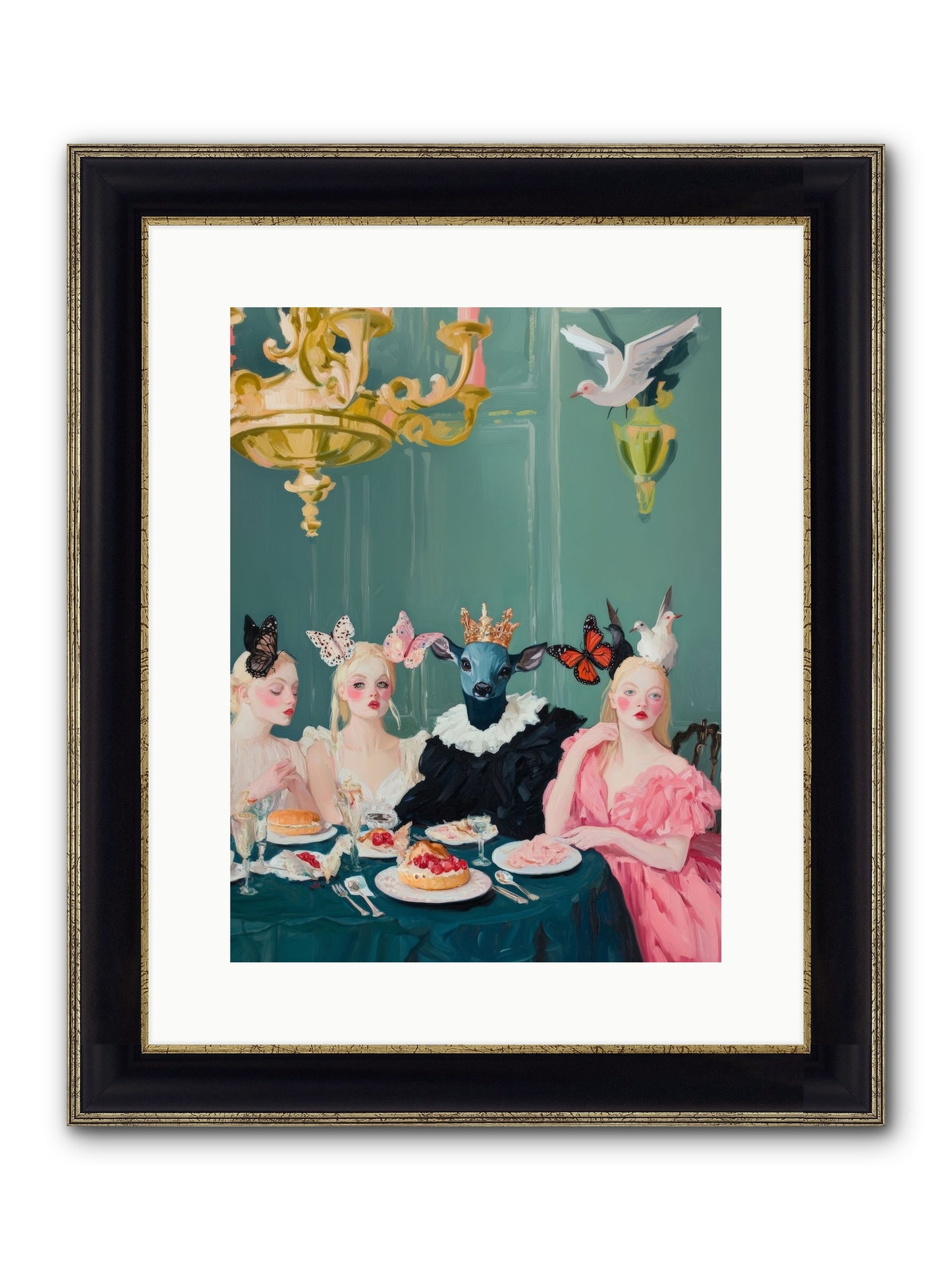 Backstage Charm Framed Print - Black & Gold 12x16