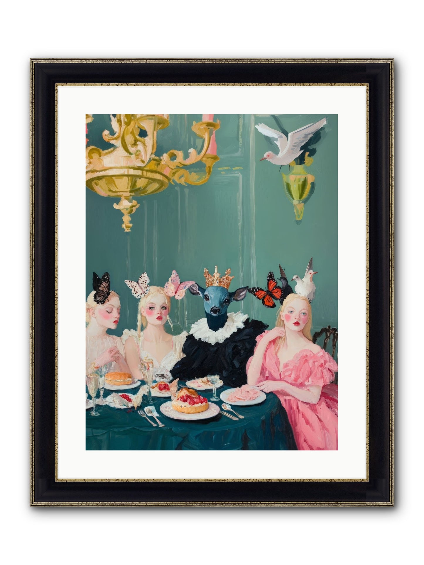 Backstage Charm Framed Print - Black & Gold 18x24