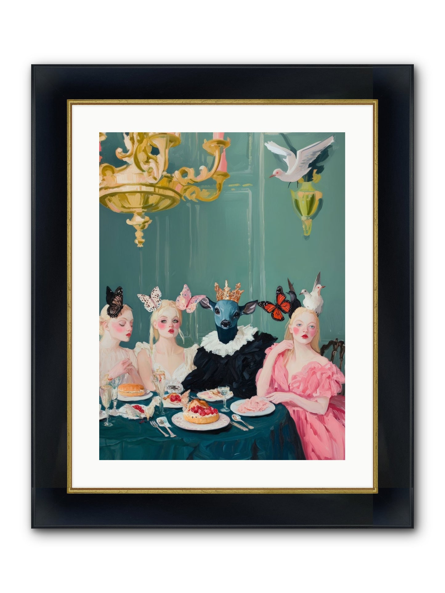 Backstage Charm Framed Print - Wide Black w/Gold 18x24