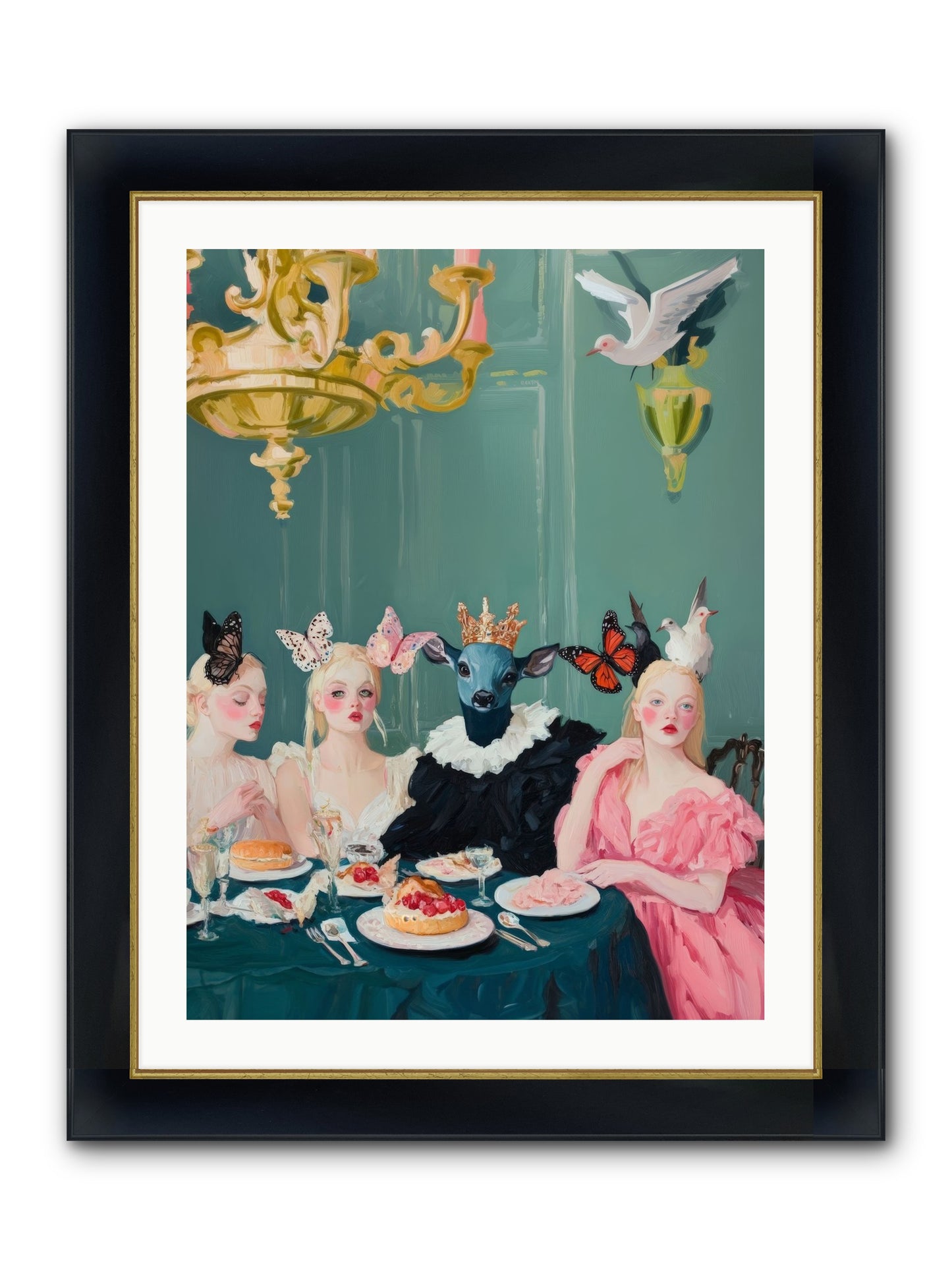 Backstage Charm Framed Print - Wide Black w/Gold 24x32