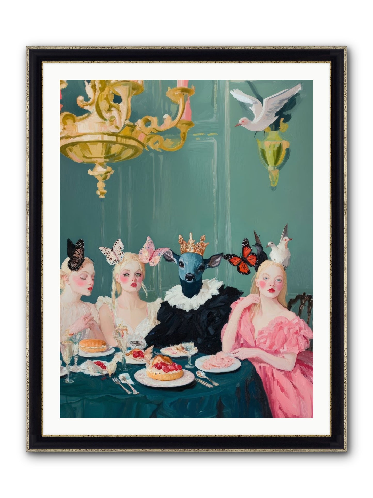 Backstage Charm Framed Print - Black & Gold 30x40