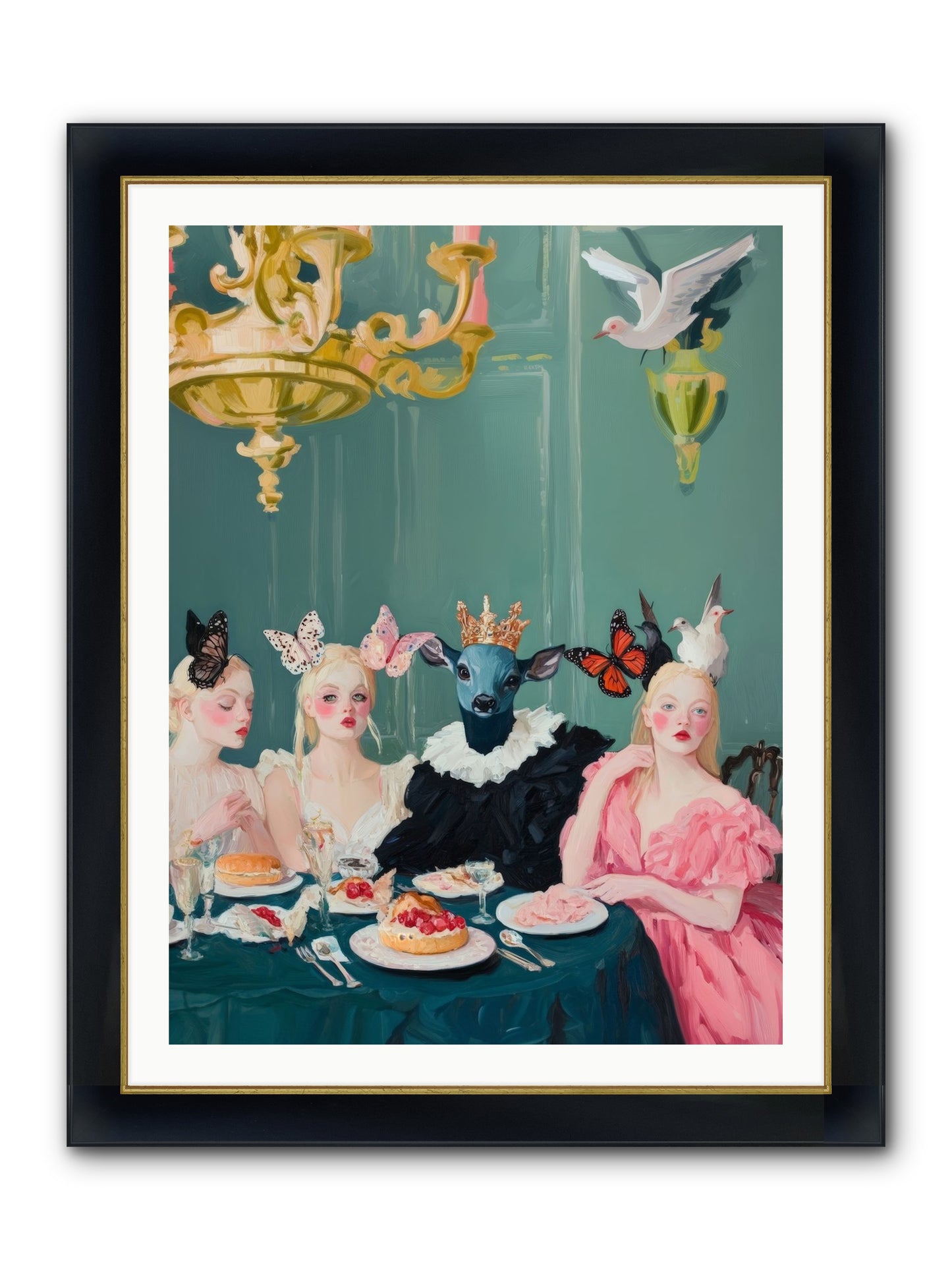 Backstage Charm Framed Print - Wide Black w/Gold 30x40