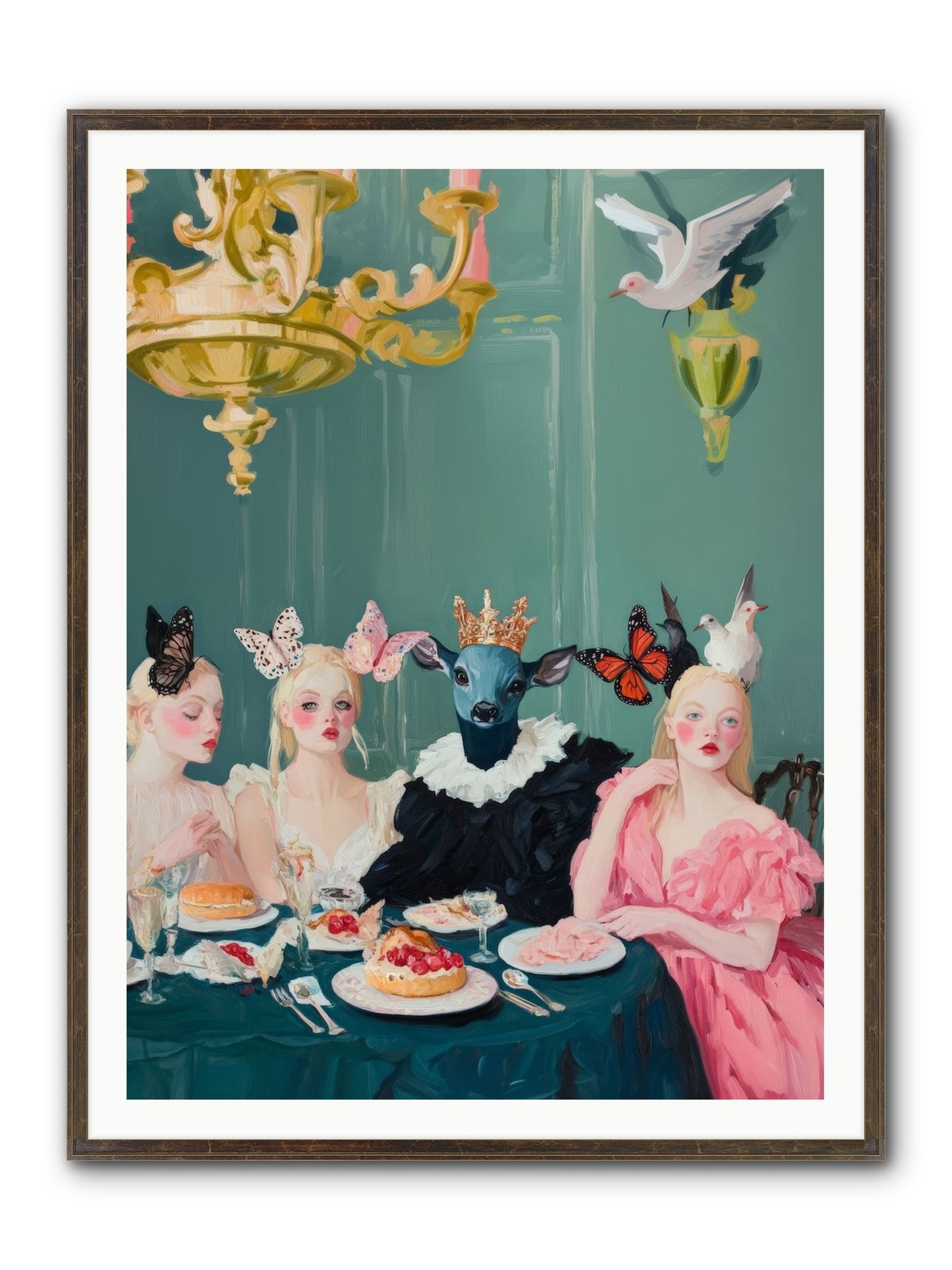 Backstage Charm Framed Print - Slimwoods Black/Gold 36x48