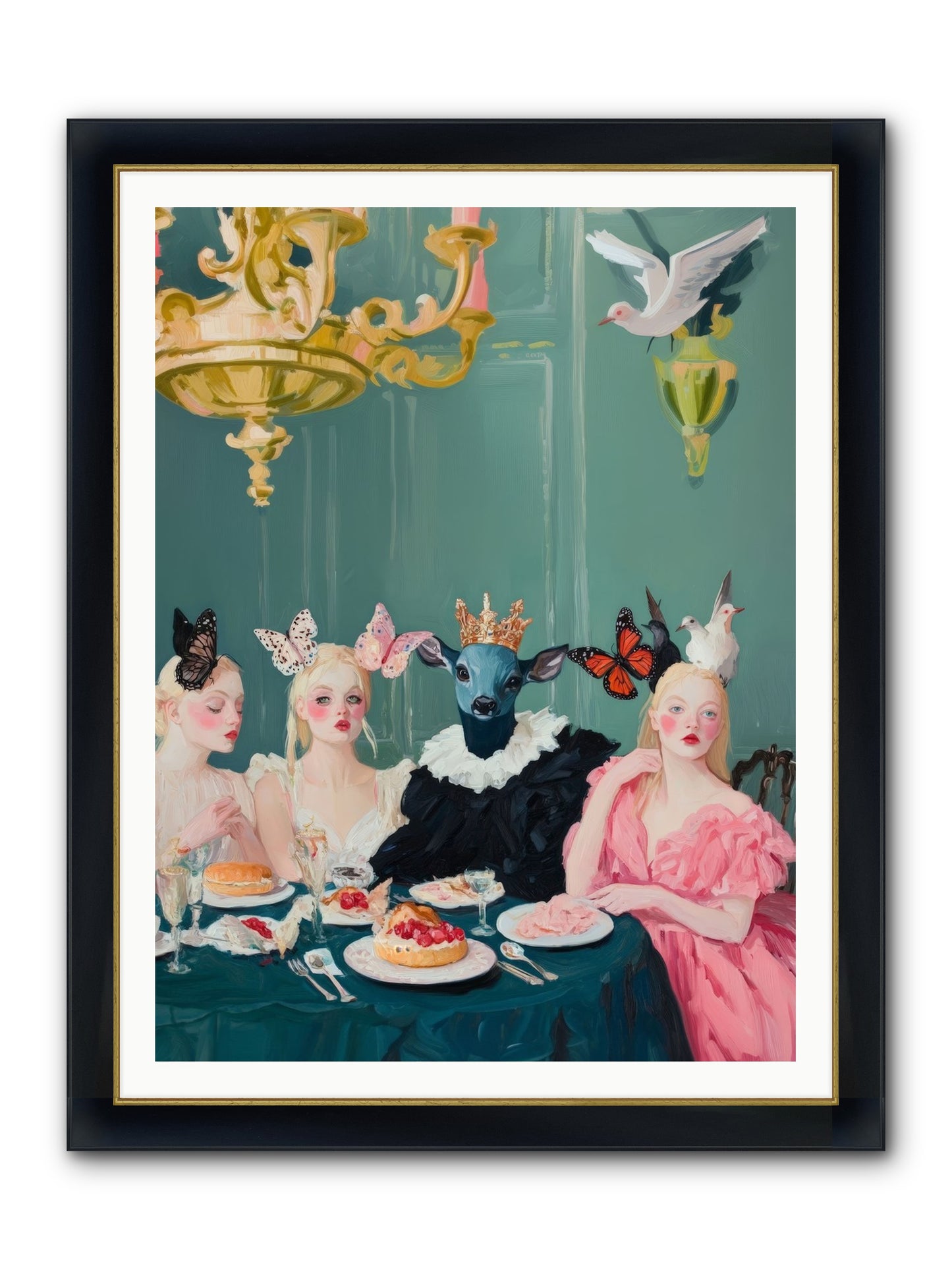 Backstage Charm Framed Print - Wide Black w/Gold 36x48