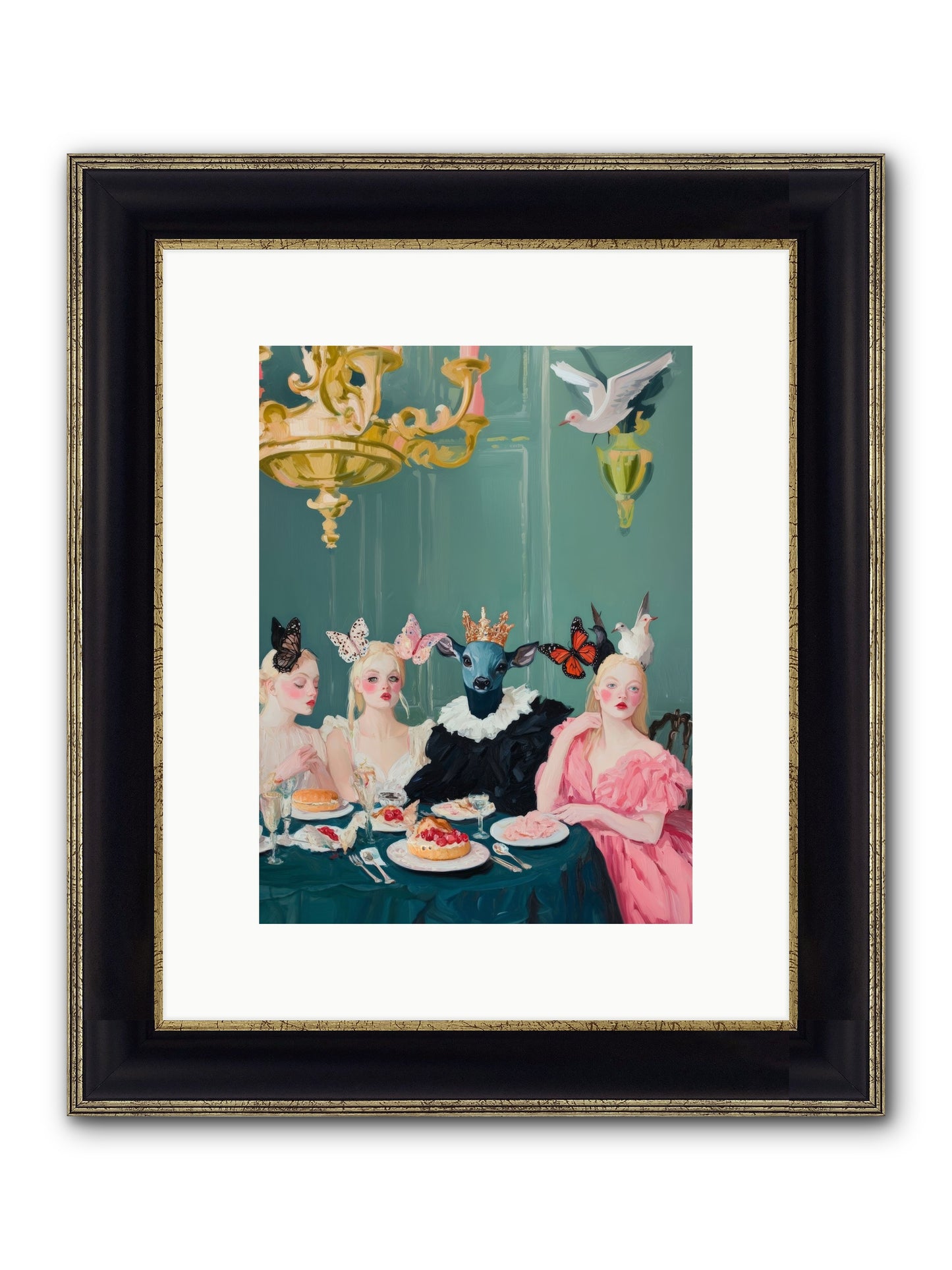 Backstage Charm Framed Print - Black & Gold 9x12